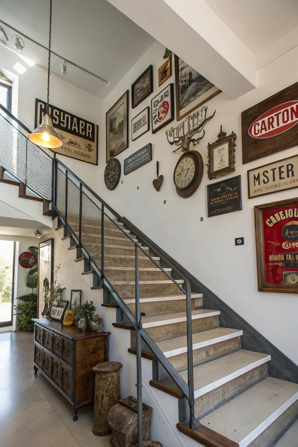 Found antiquities append character and antiquity to your stairway.