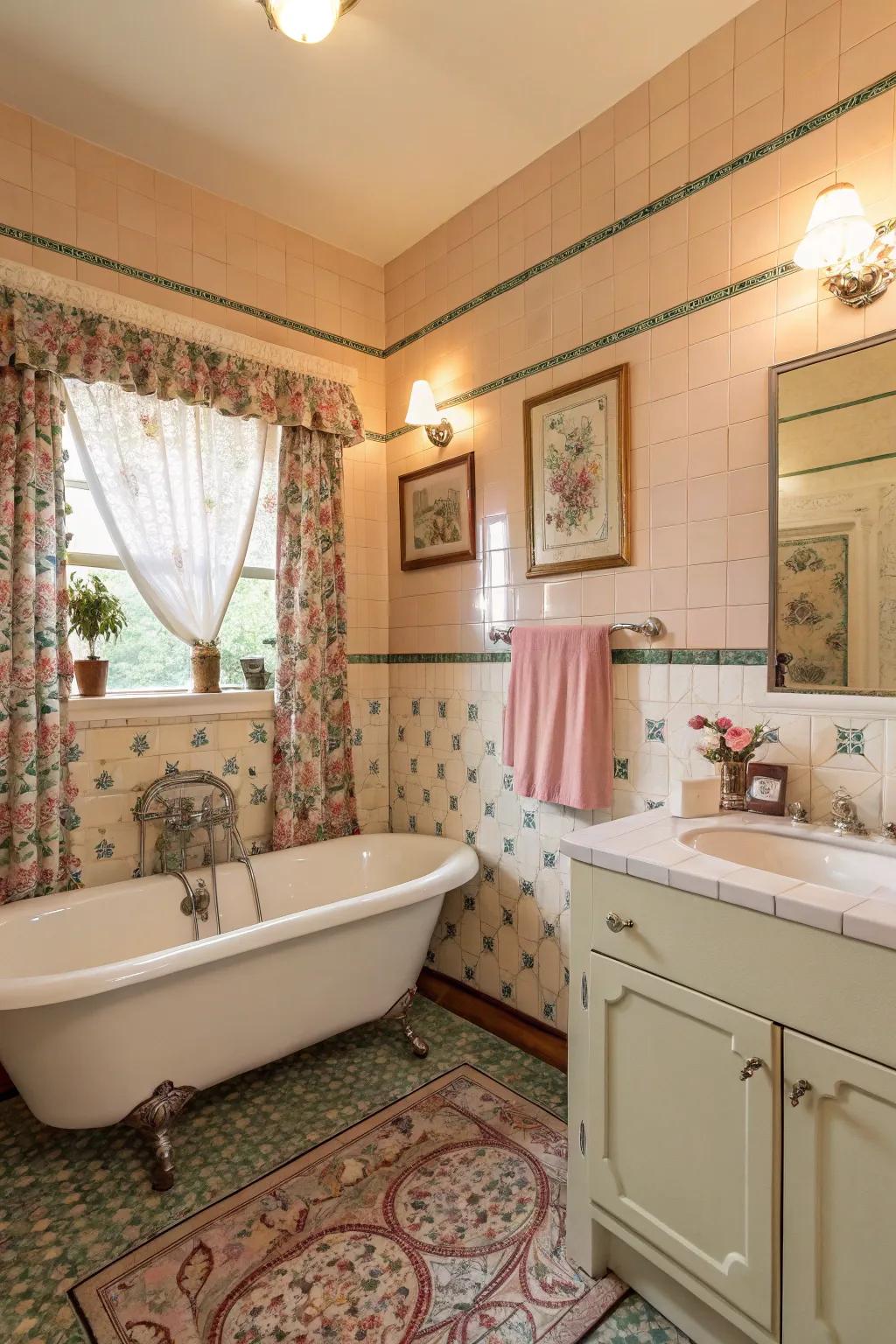 Revive the past through vintage-inspired tile designs.