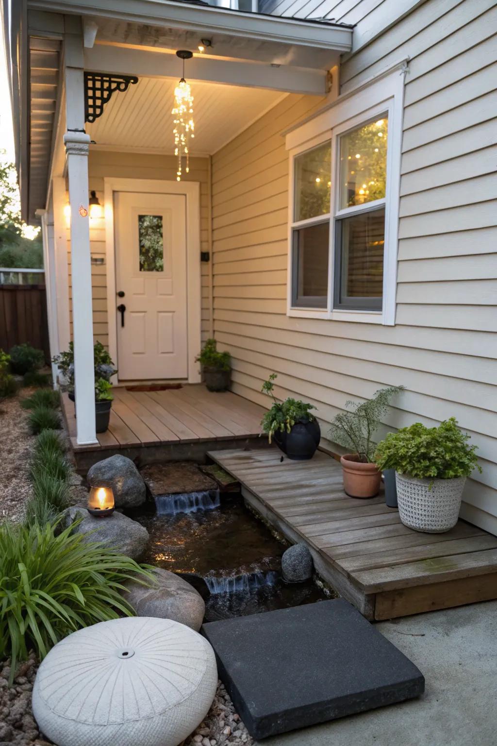 A peaceful zen retreat on your tiny veranda.