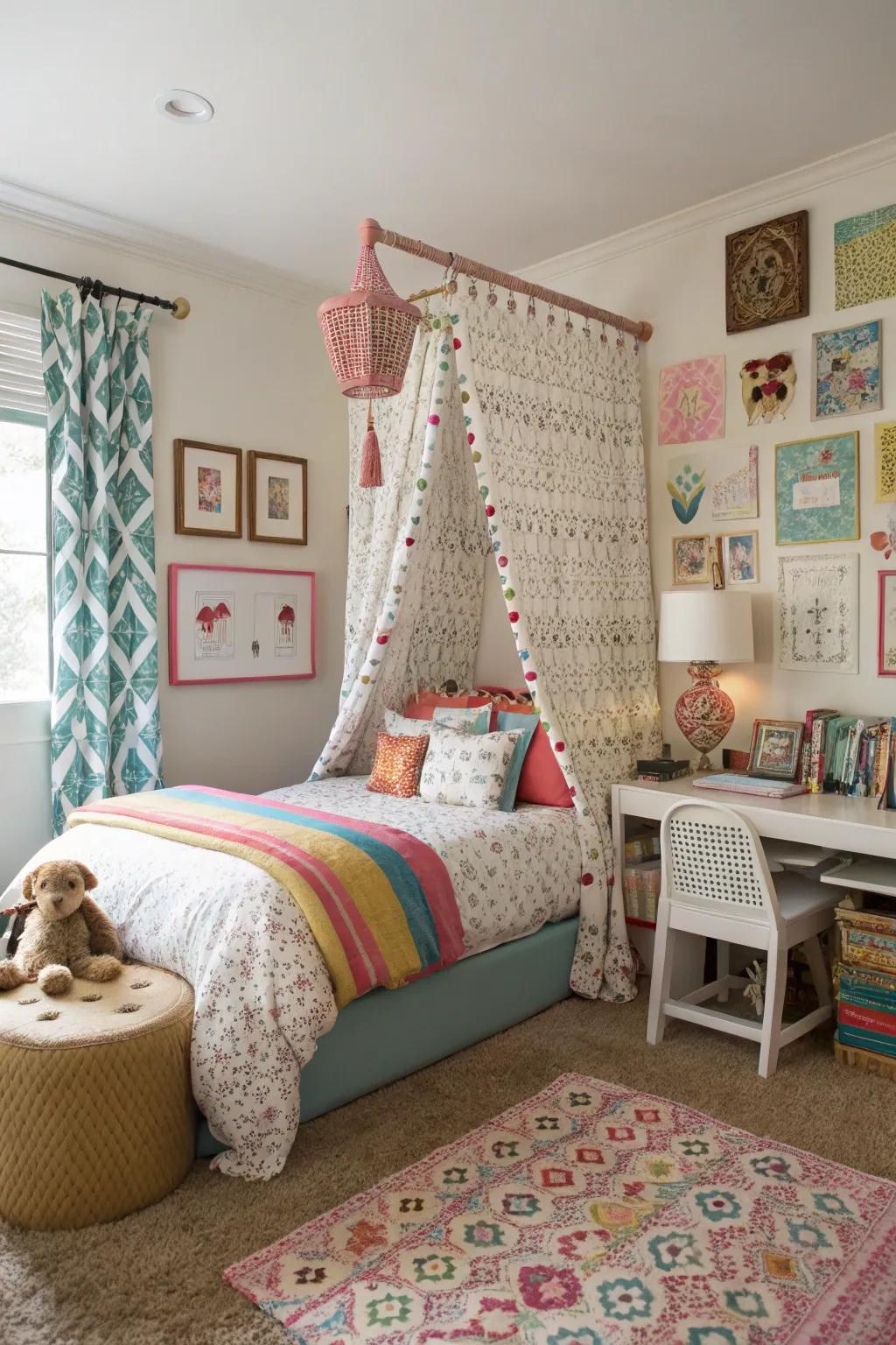 A blend of blueprints and feels appends interest and dimension to a space.