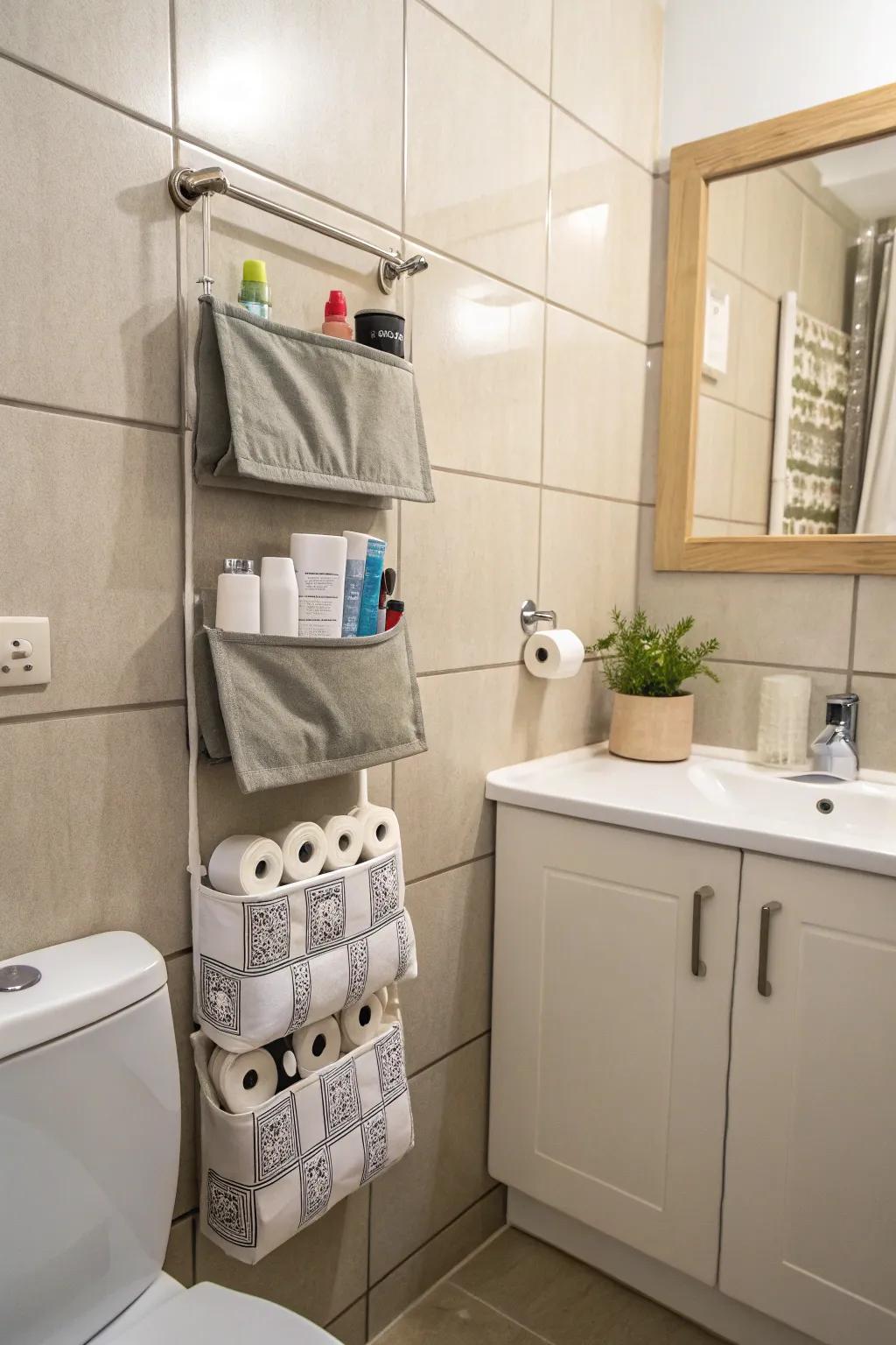 Impart personality through fabric pockets.