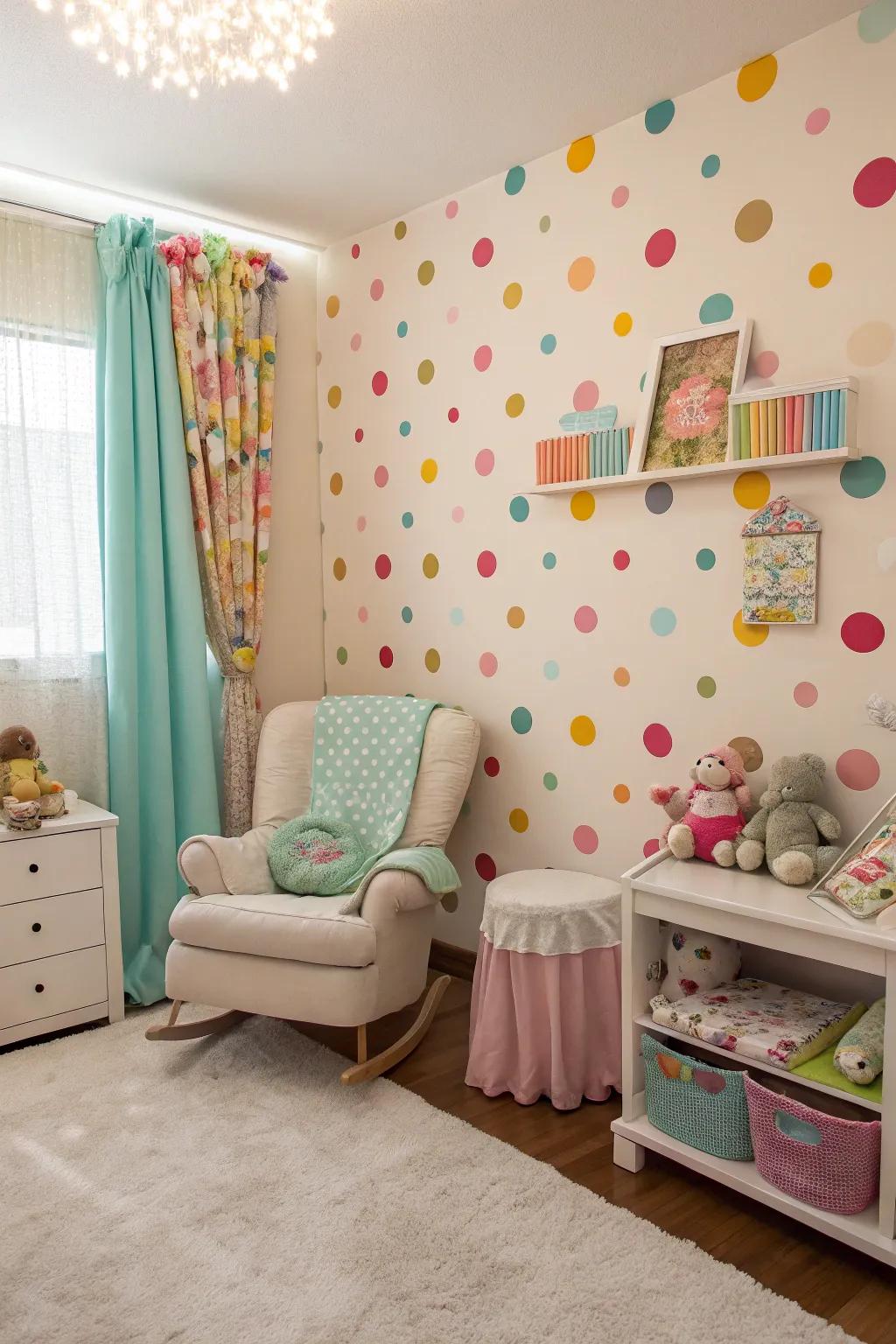 Polka dots instill fancifulness and joy.