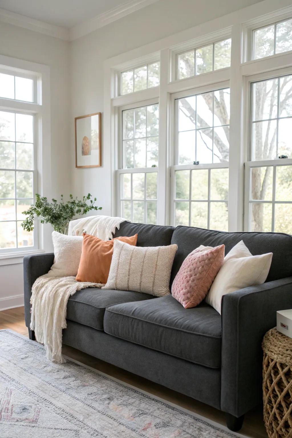 Cream shades and soft pastels create a gentle, inviting atmosphere.