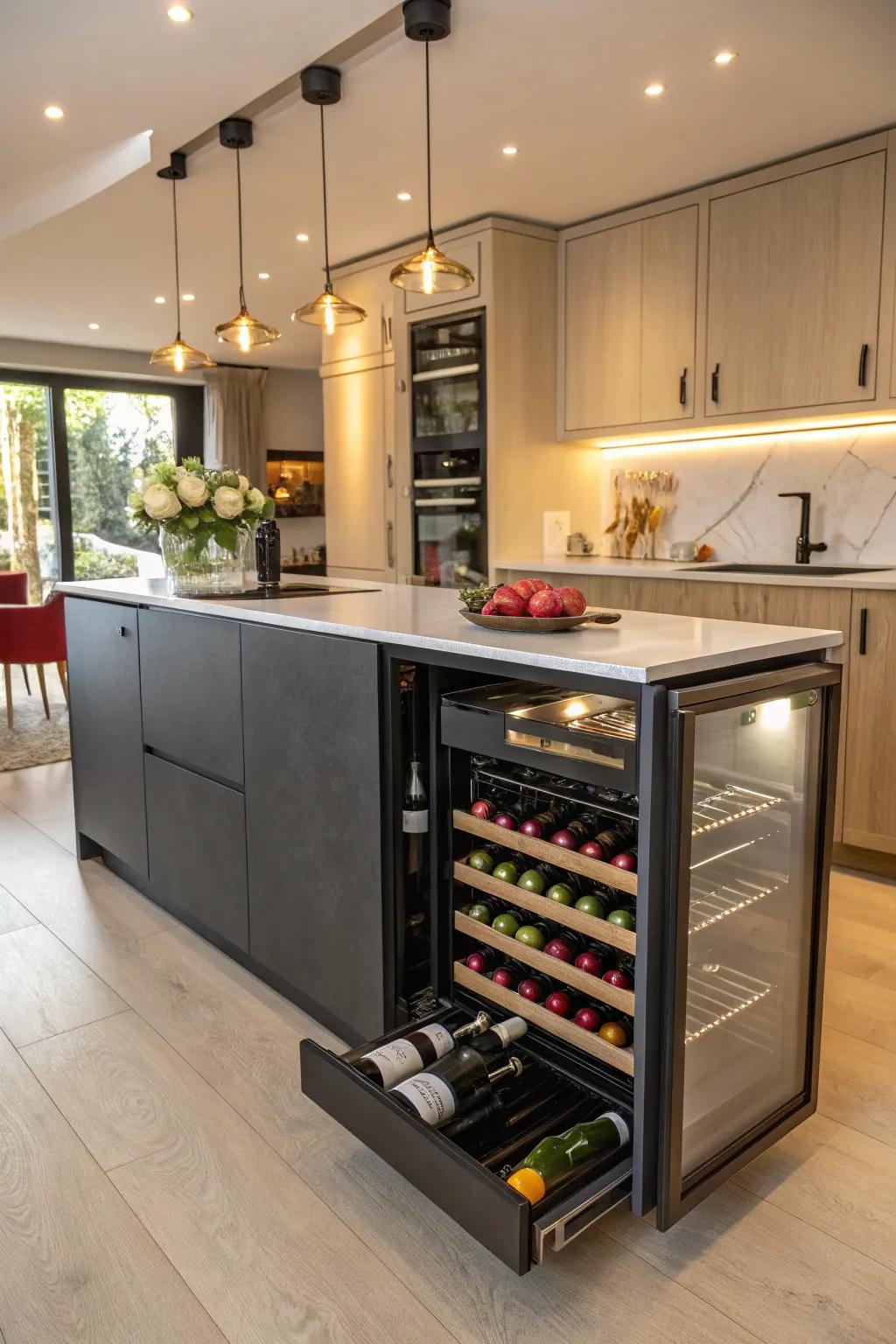 Convertible tables ingeniously combine practicality with clever storage solutions.