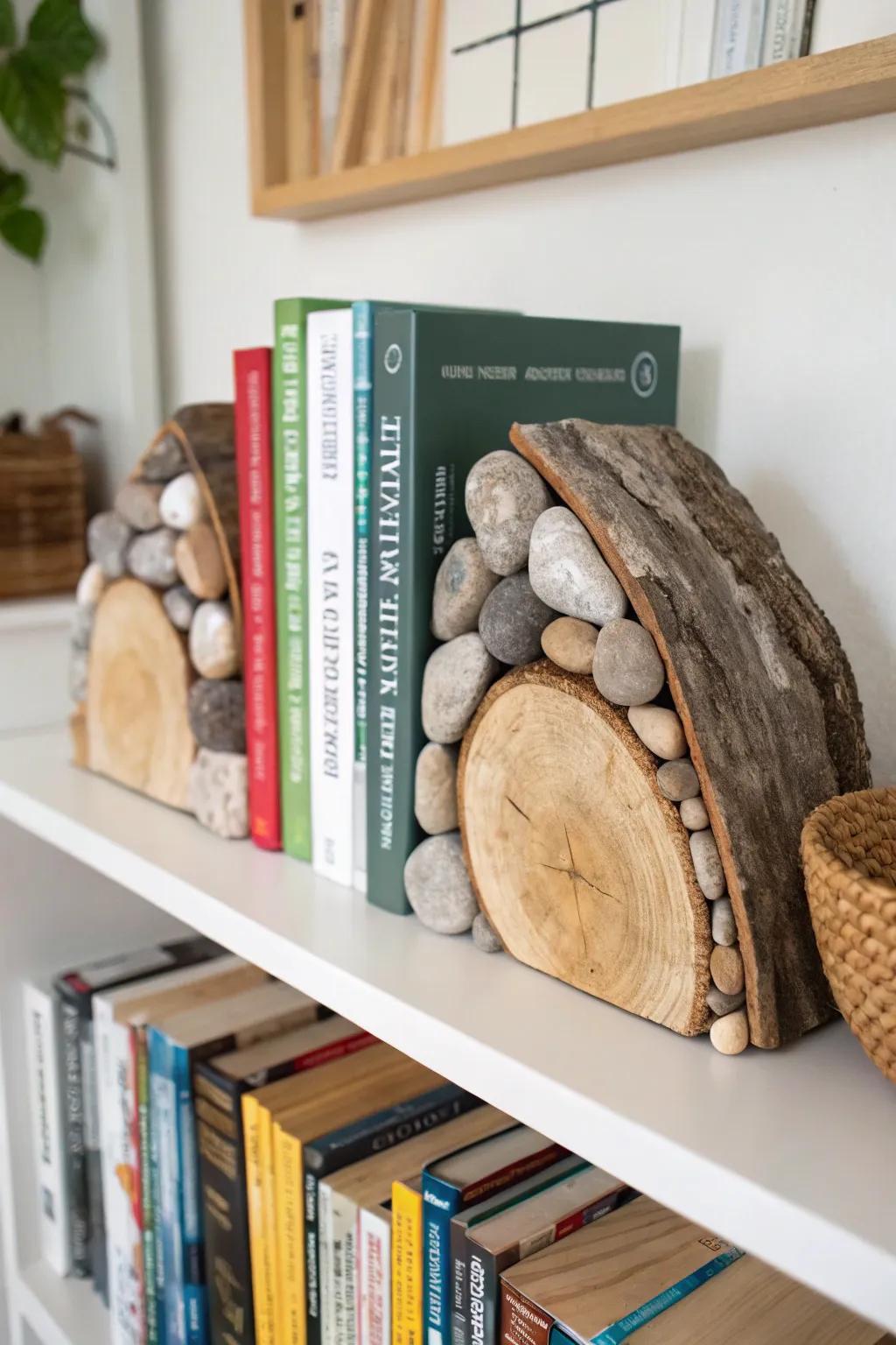 Useful yet fashionable: bookends with a nature theme.