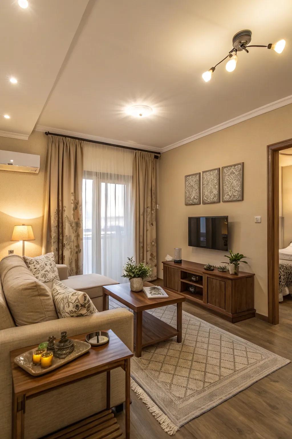 Muted tones instill tranquility and equilibrium in intimate environments.