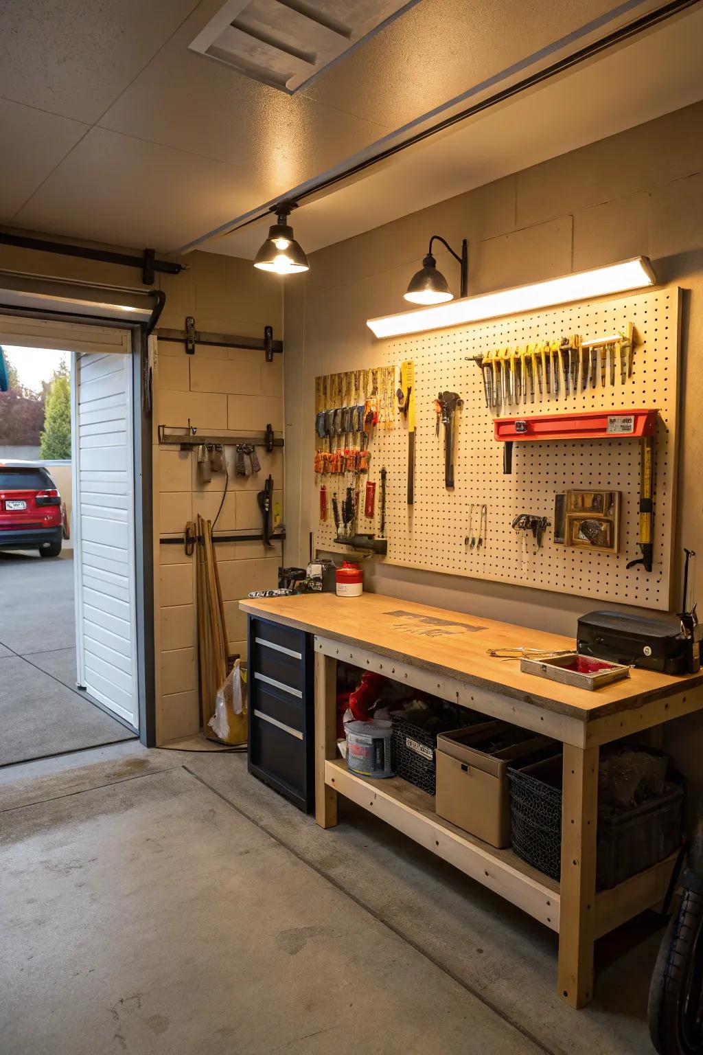 Construct a dedicated workshop corner that stimulates ingenuity and supports your project aspirations.