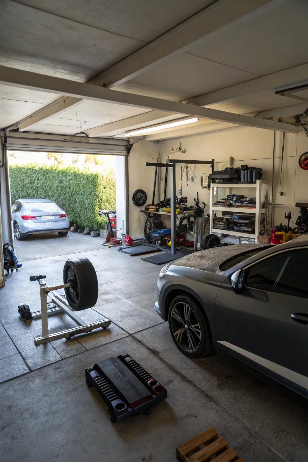 Zones for multiple purposes bring flexibility to your garage.