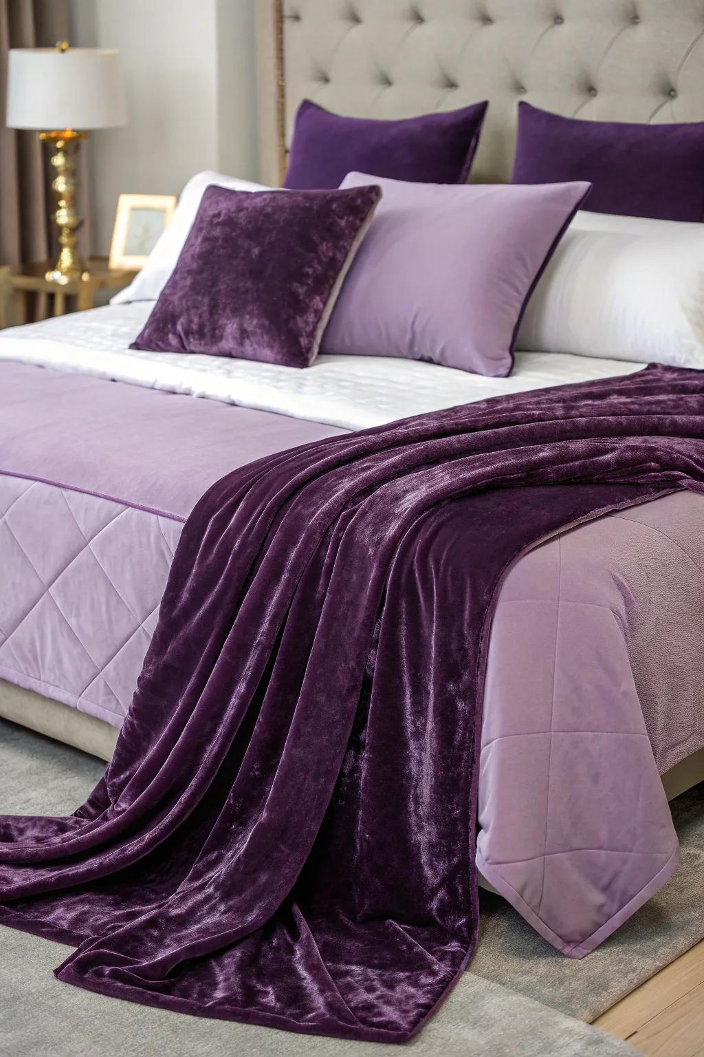 Delight in the opulence of violet beddings.