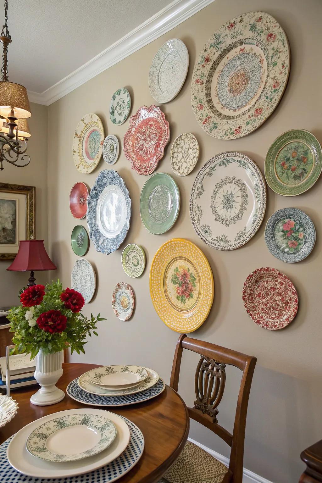Antique ornamental dishes contribute a sense of class to any dining area.