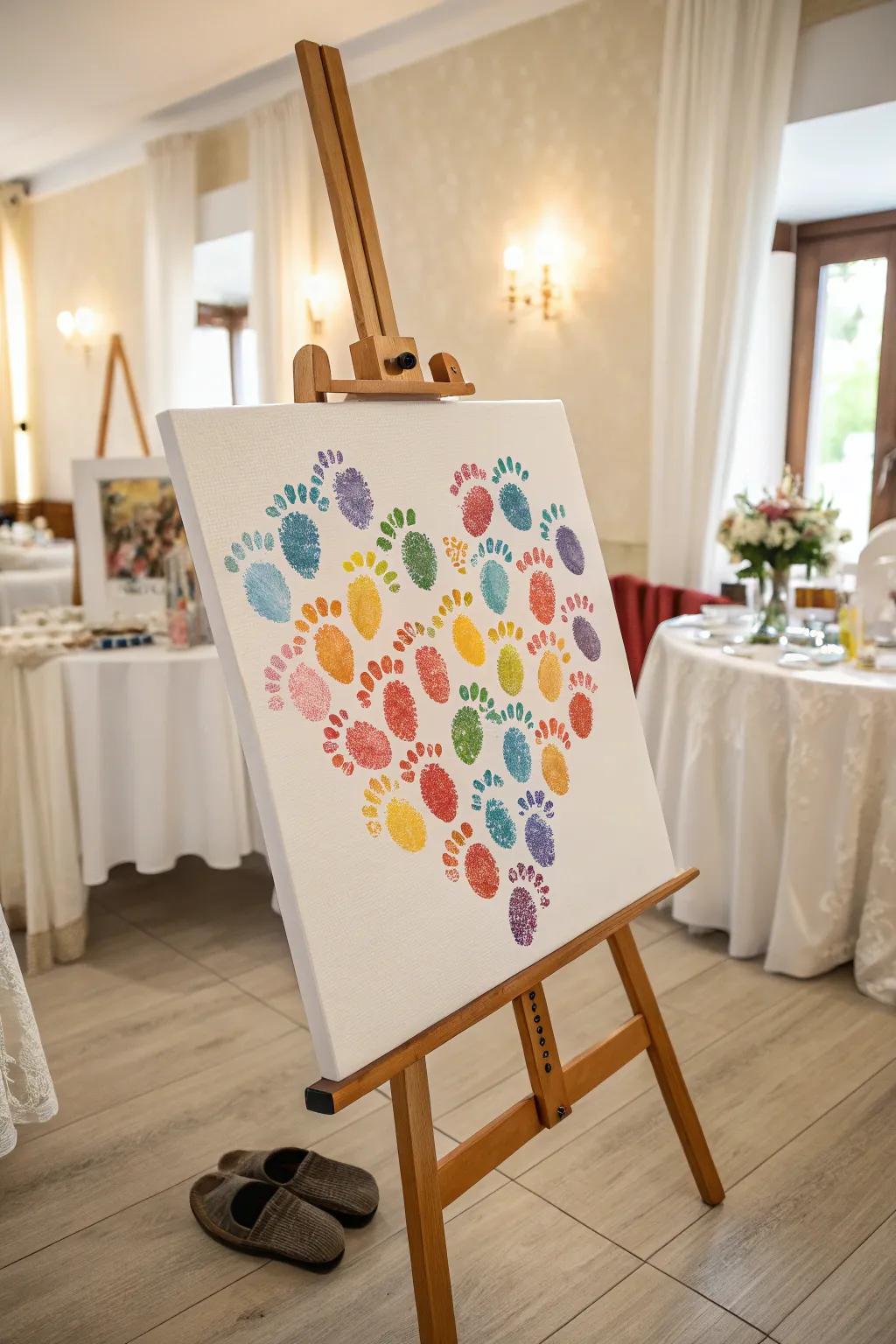 Heartfelt footprint art guaranteed to touch Grandma's heart.