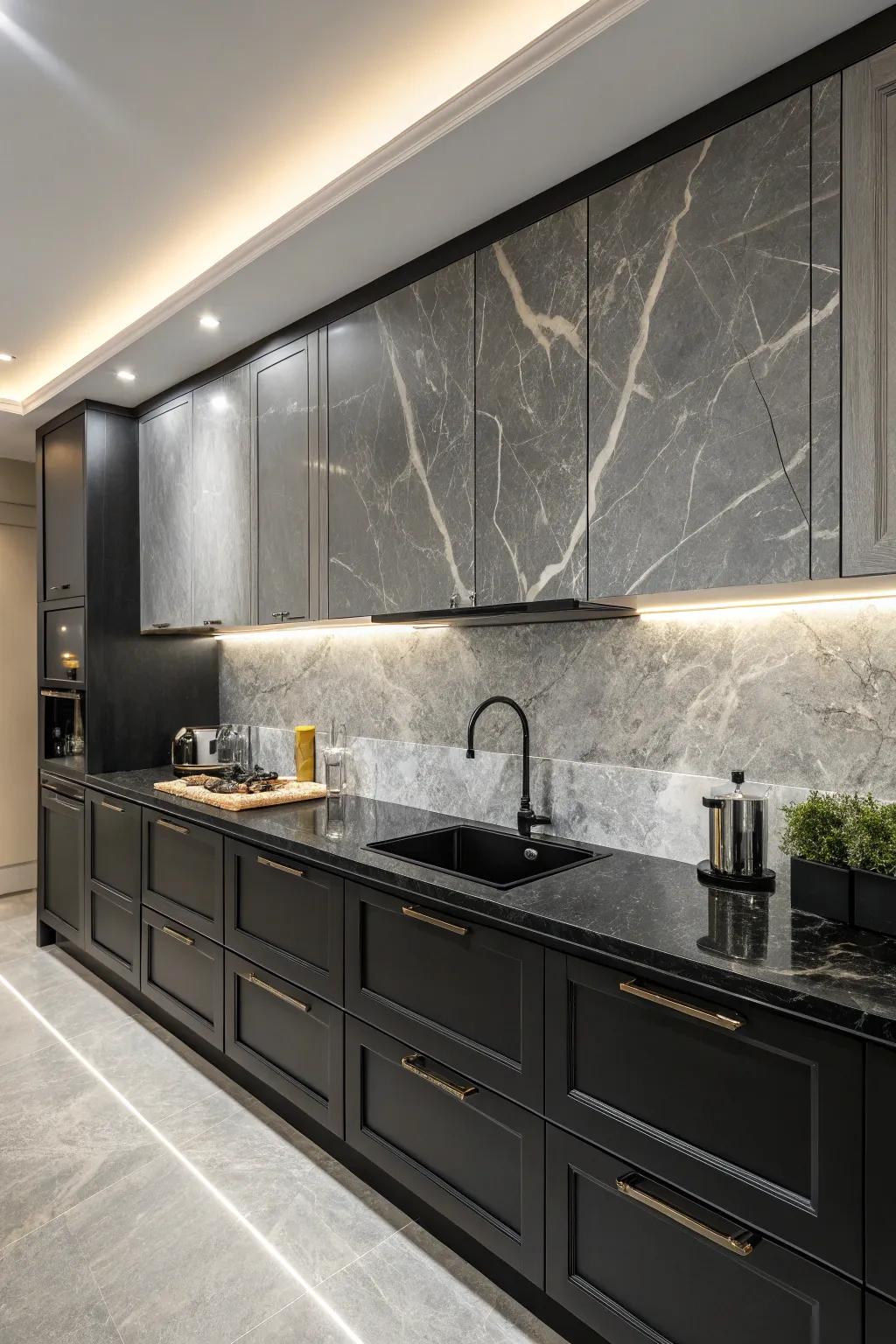Ash stone backsplashes infuse an air of sophistication into any kitchen.