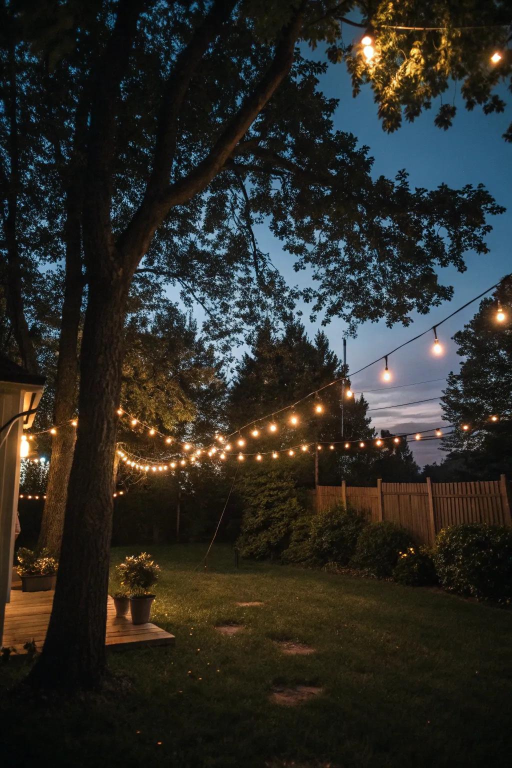 Strands of light incorporate a comforting yet eerie element to your Halloween decorations.