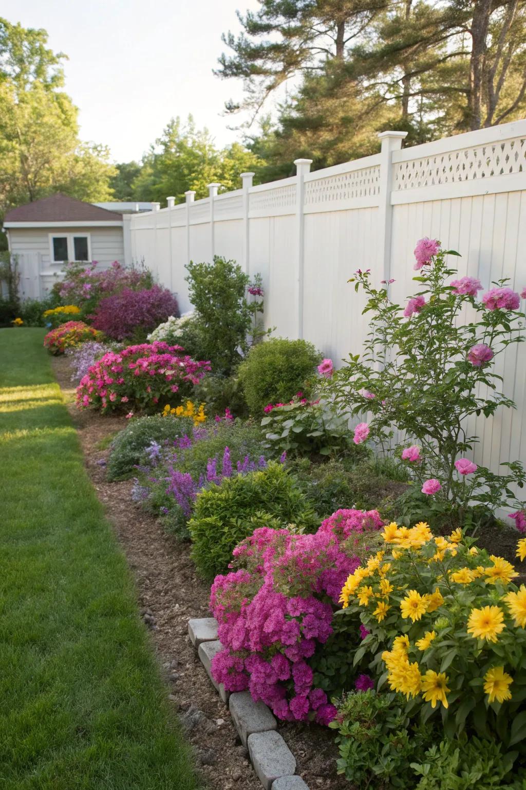 A splendid fusion of colors that artfully paints your backyard.