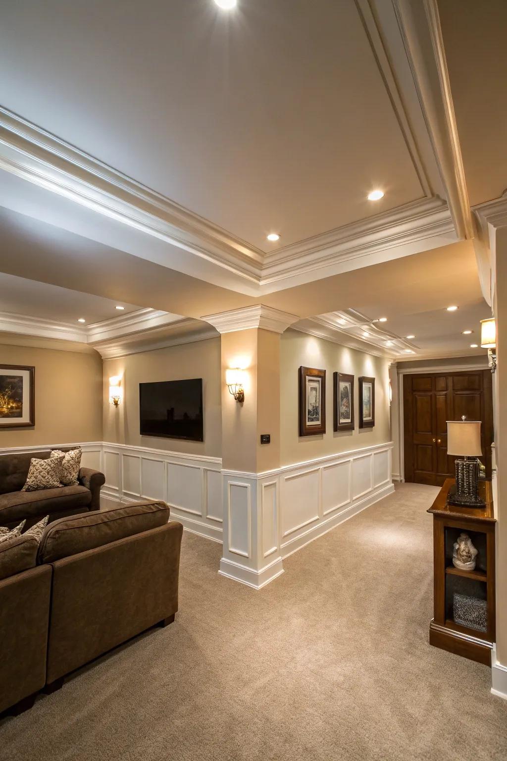 Crown molding adds timeless elegance.