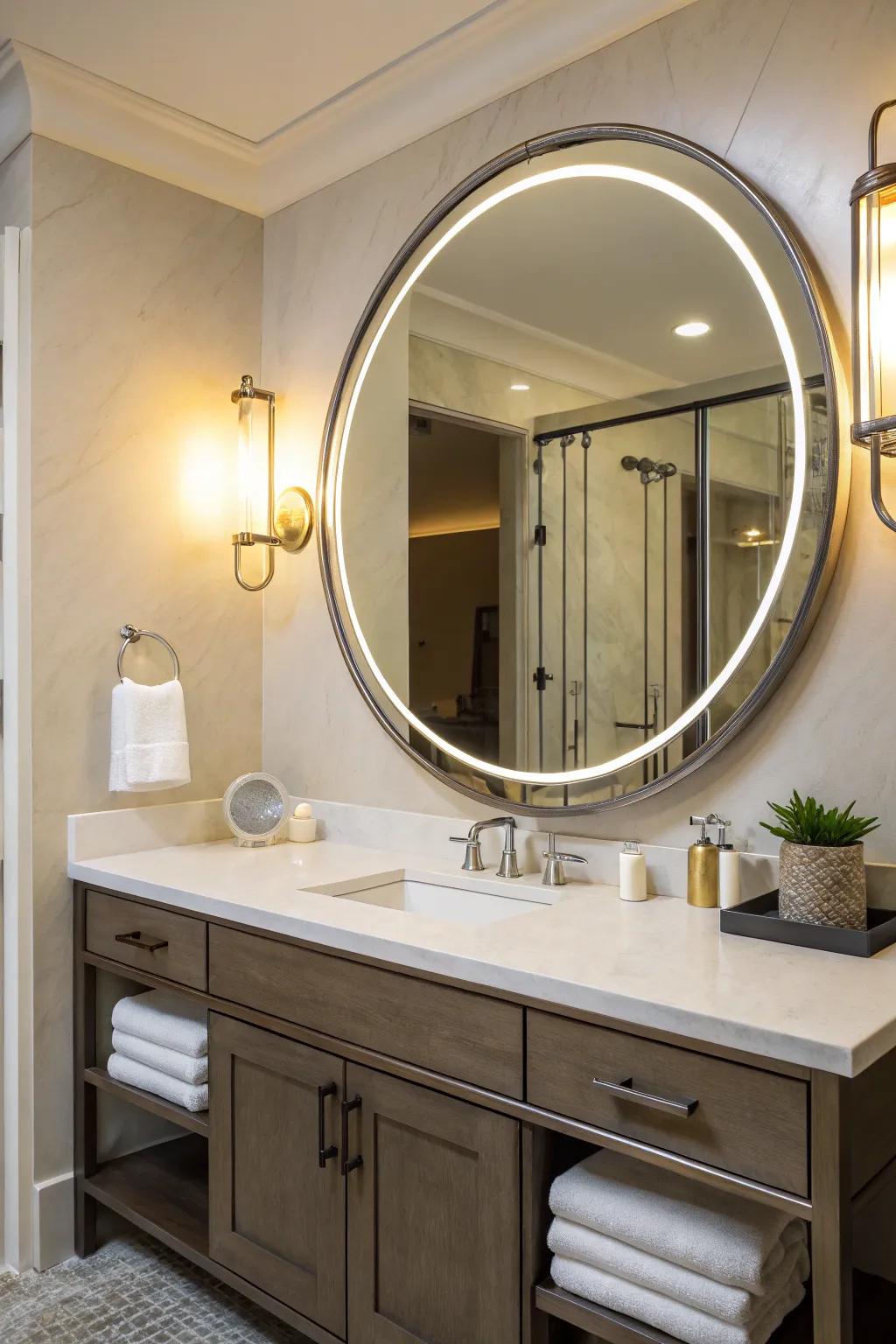 An elegant reflector is both a practical and beautiful addition.