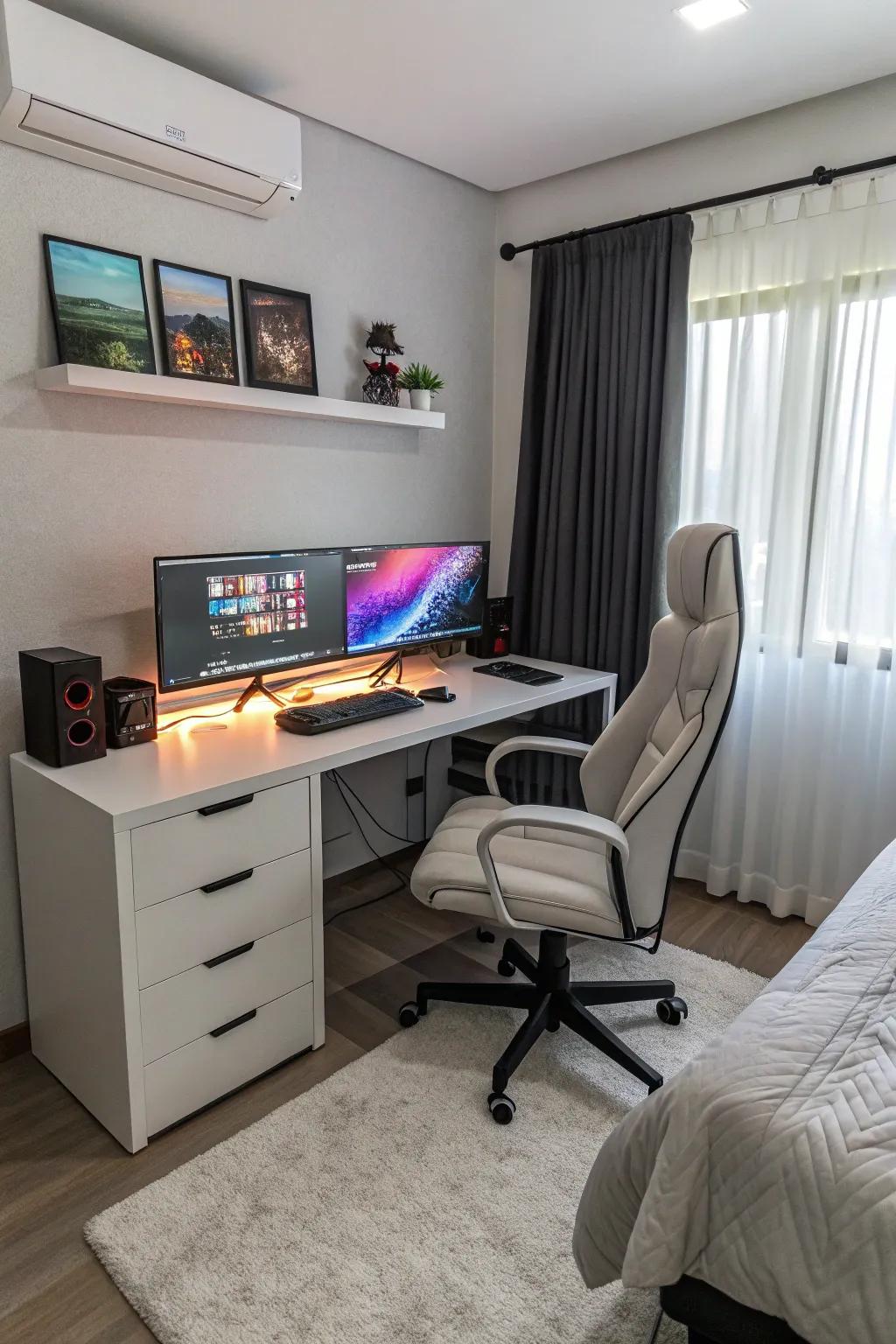 A dual-display configuration advances both gaming and productivity capabilities.