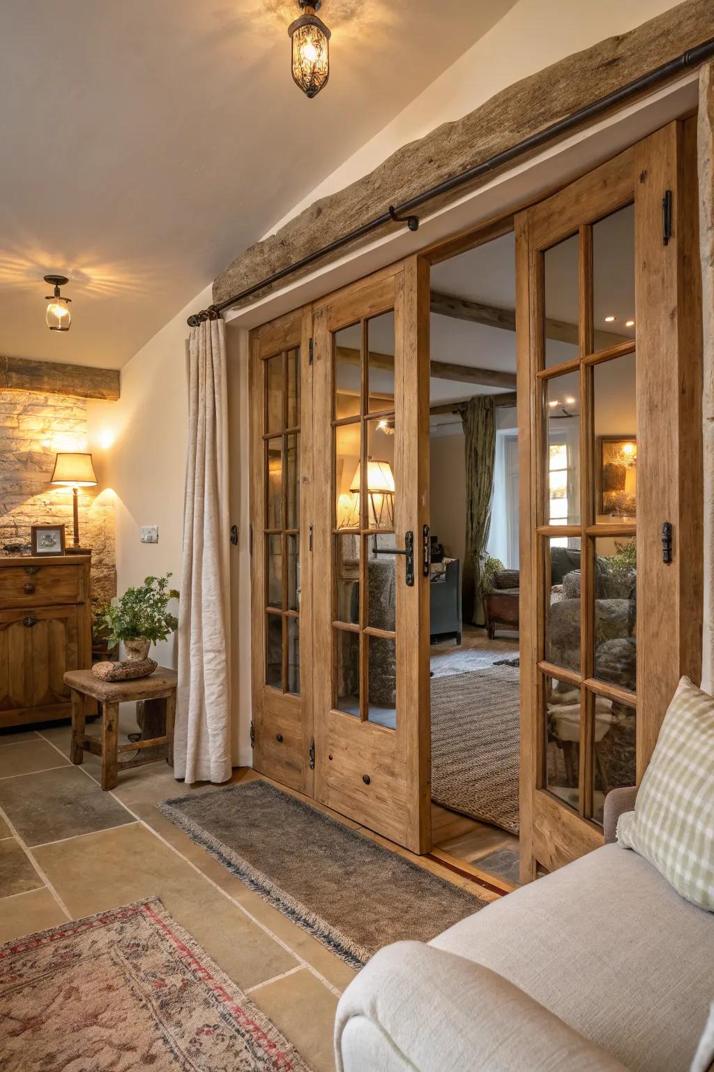 Natural timber pulls introduce coziness and charm to any domestic environment.