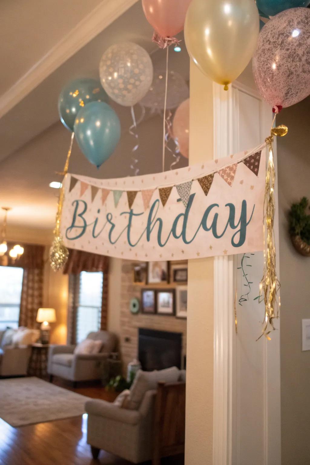 A bespoke banner incorporates an exceptional element to any celebration.