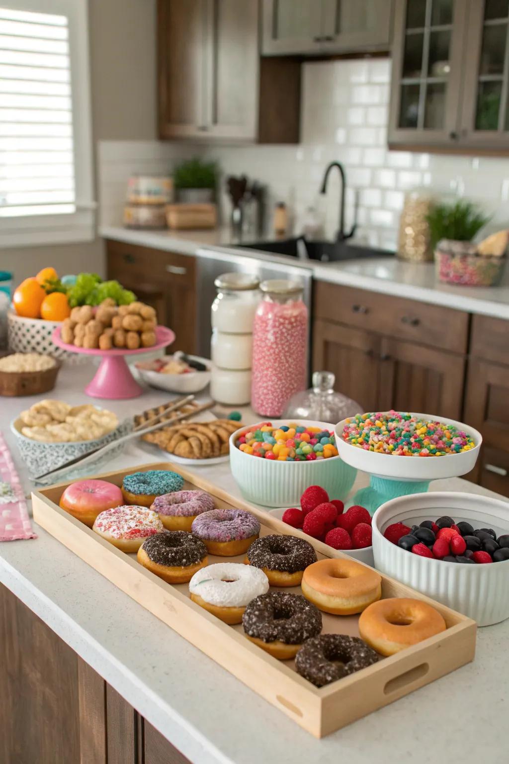 A delightful pastry customizing area teeming with infinite potentials.
