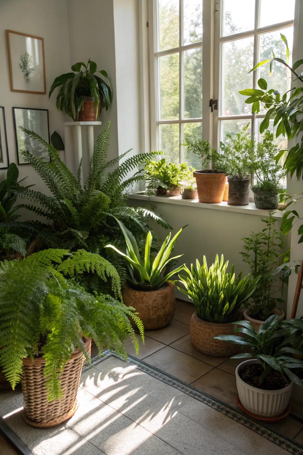 Bring the outdoors in with a lush array of indoor plants.