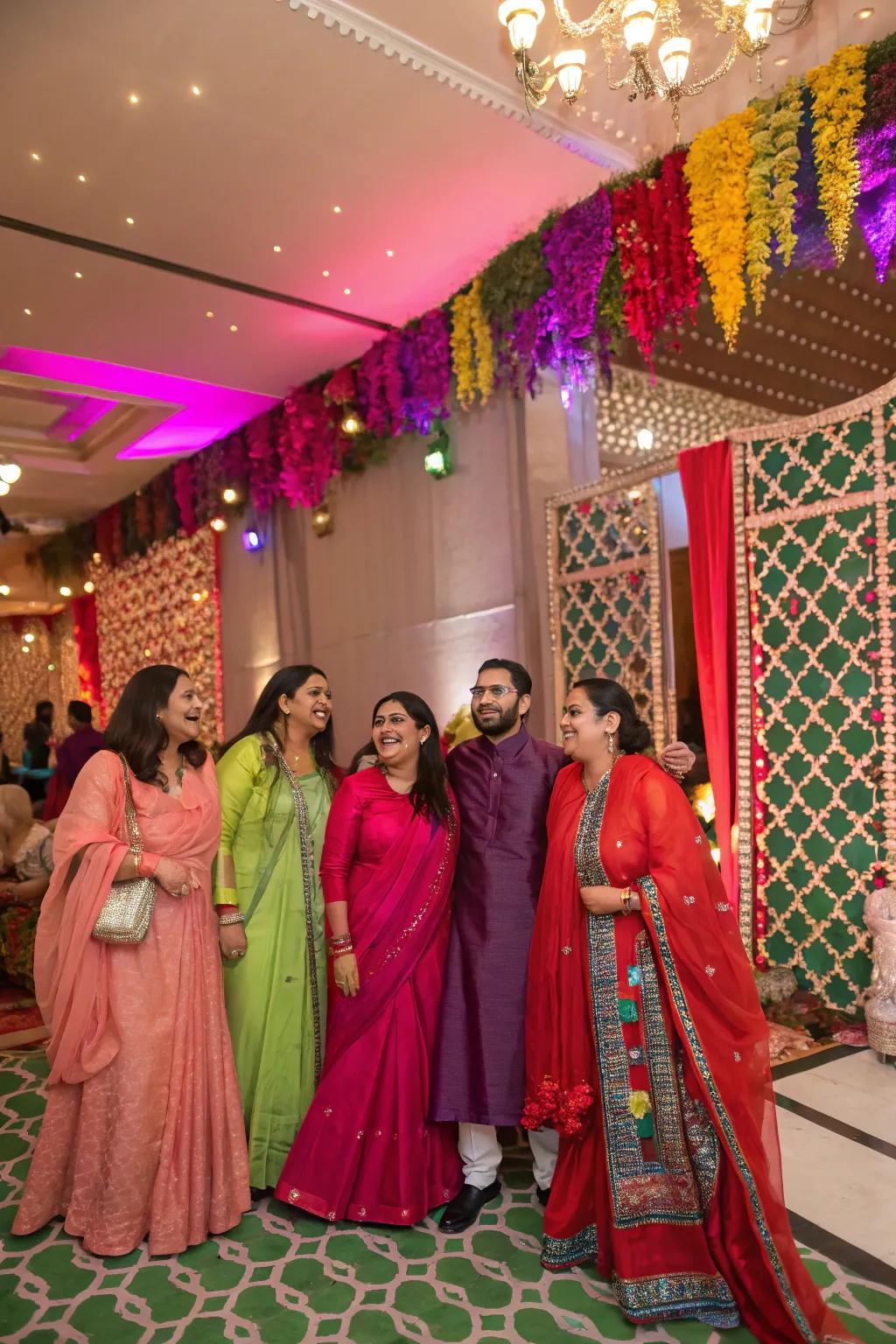 Attendees dressed in classic attire enhance the theme’s authenticity and enjoyment.