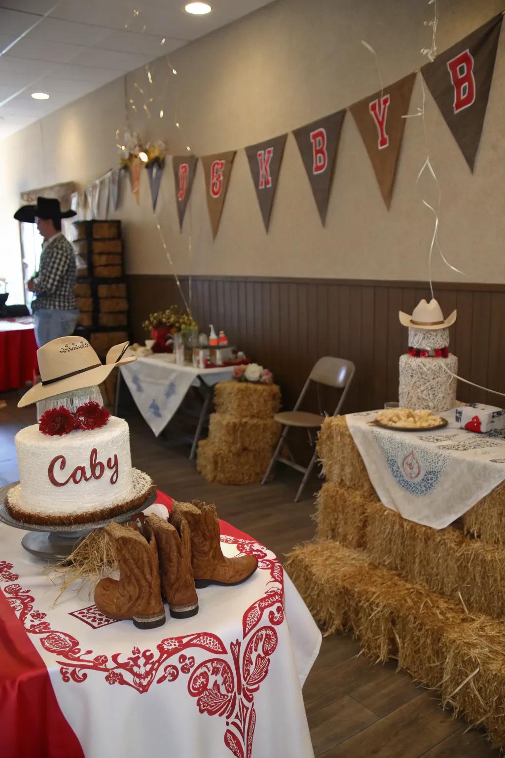 Countryside cowpoke-inspired baby shower carrying the wild West to your occasion