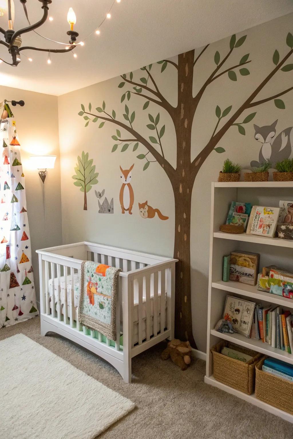 Establish a woodland refuge with decor inspired by the forest.