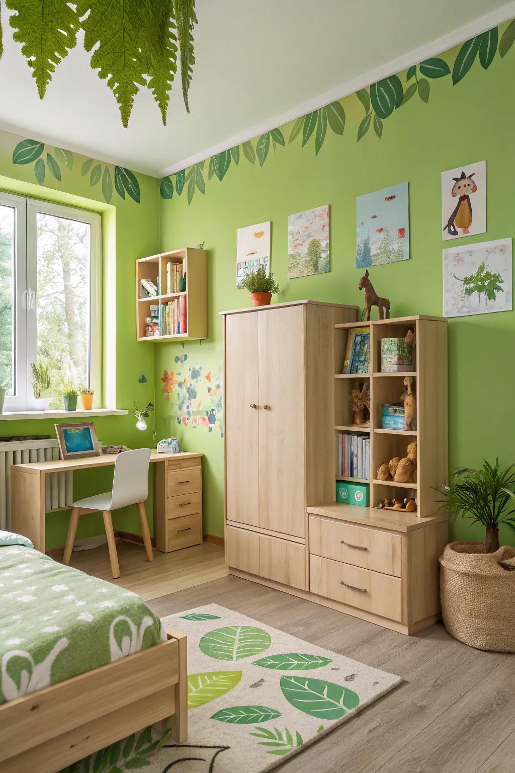 Vivid green brings a lively, nature-inspired energy.
