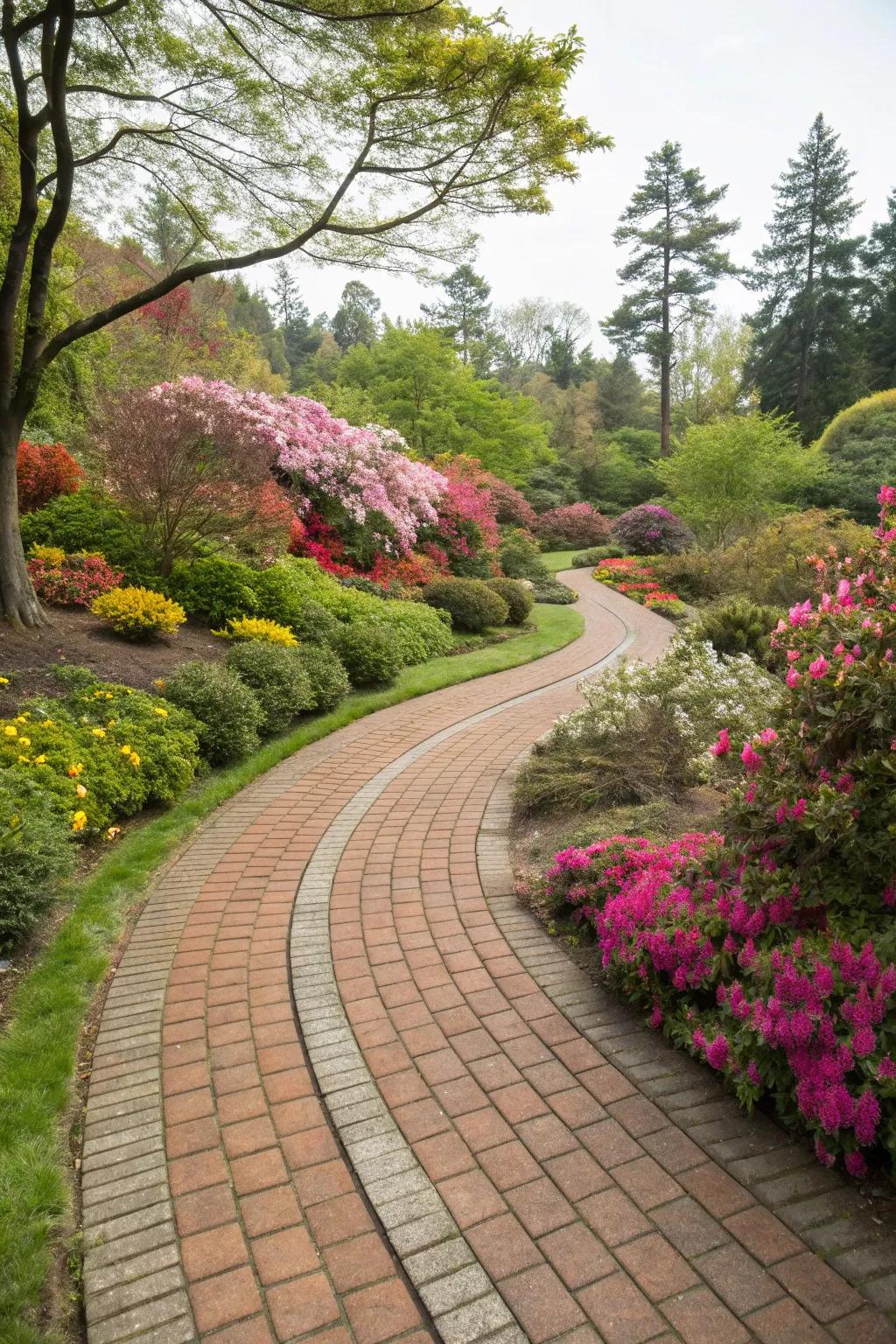 Curved paths: Infuse a sense of exploration into your walkways.