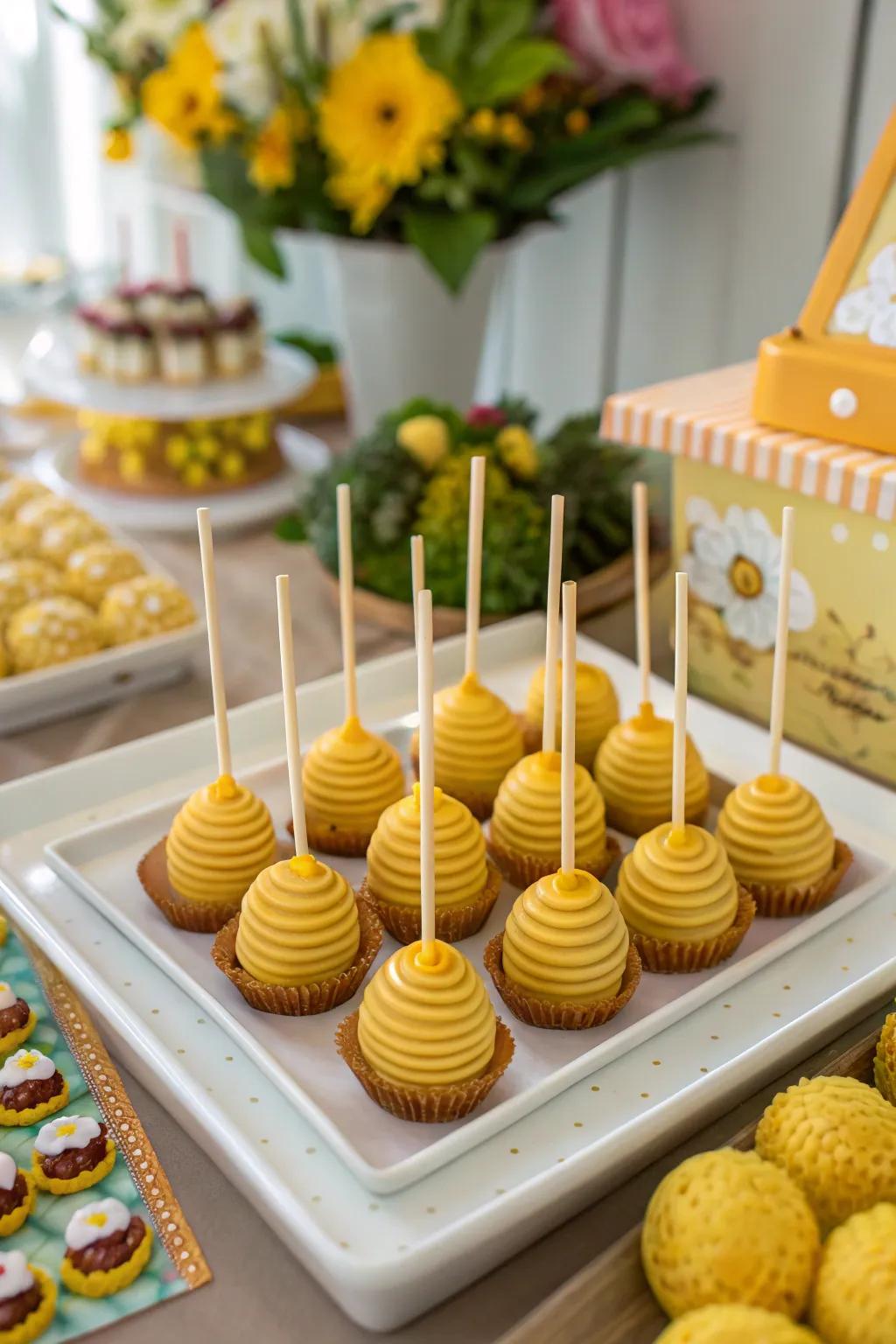 Delectable honeycomb spheres for a sweet indulgence.