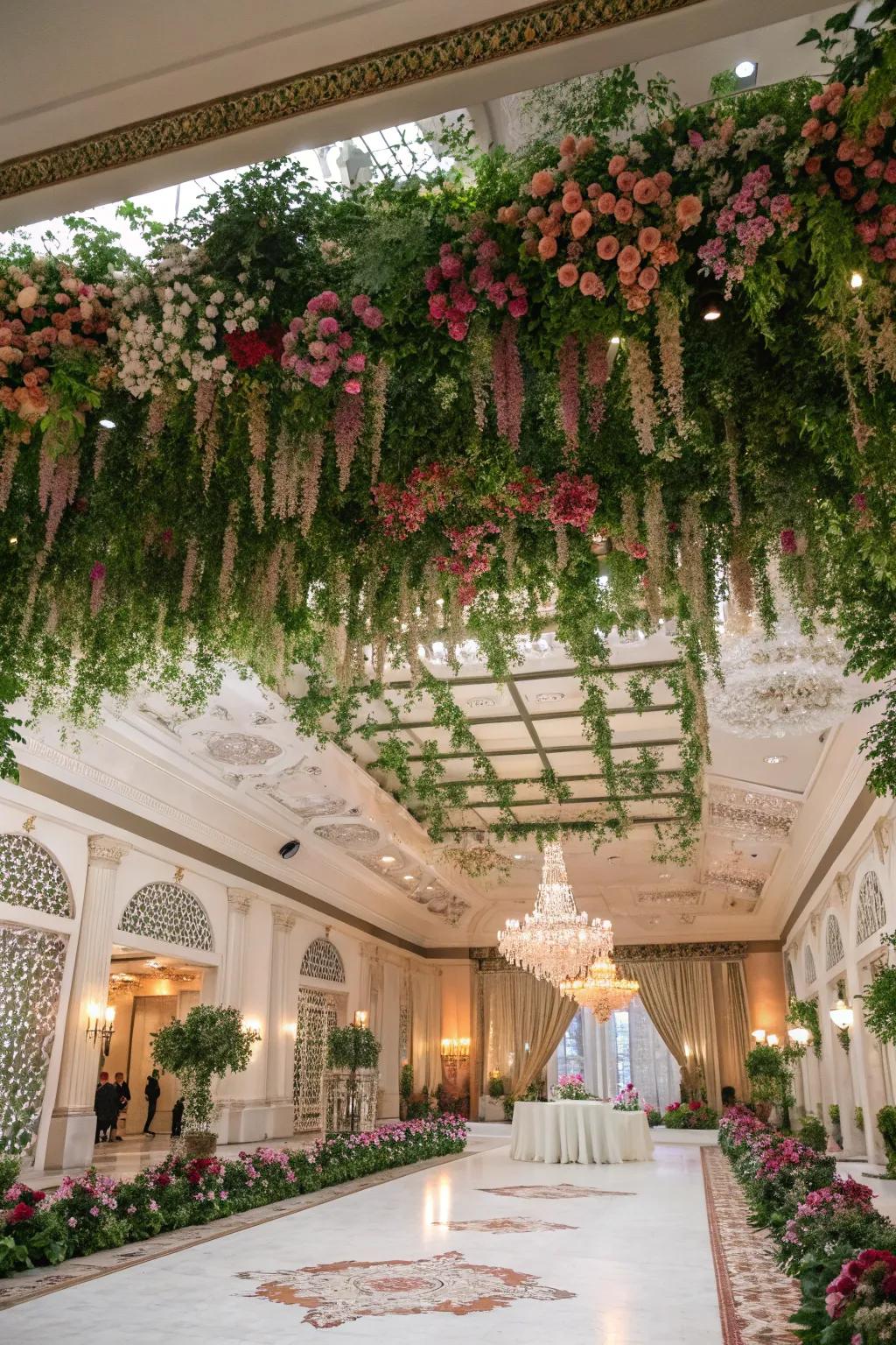 Floral designs seamlessly integrate nature's allure indoors.
