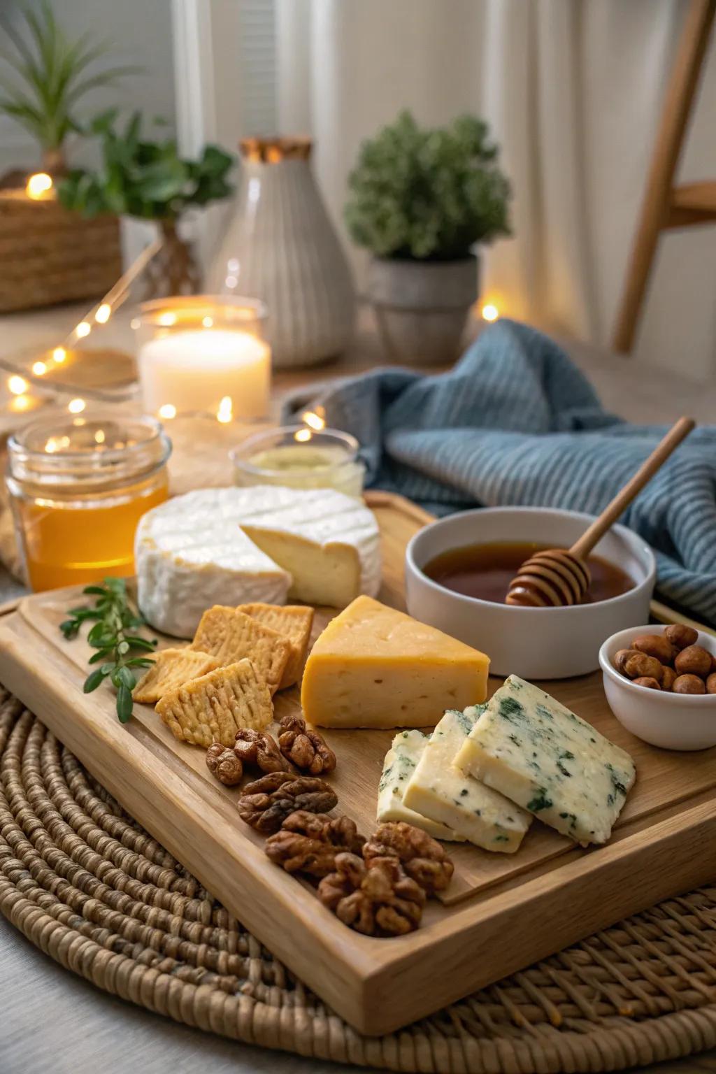 A board devoted to the affection for cheese.