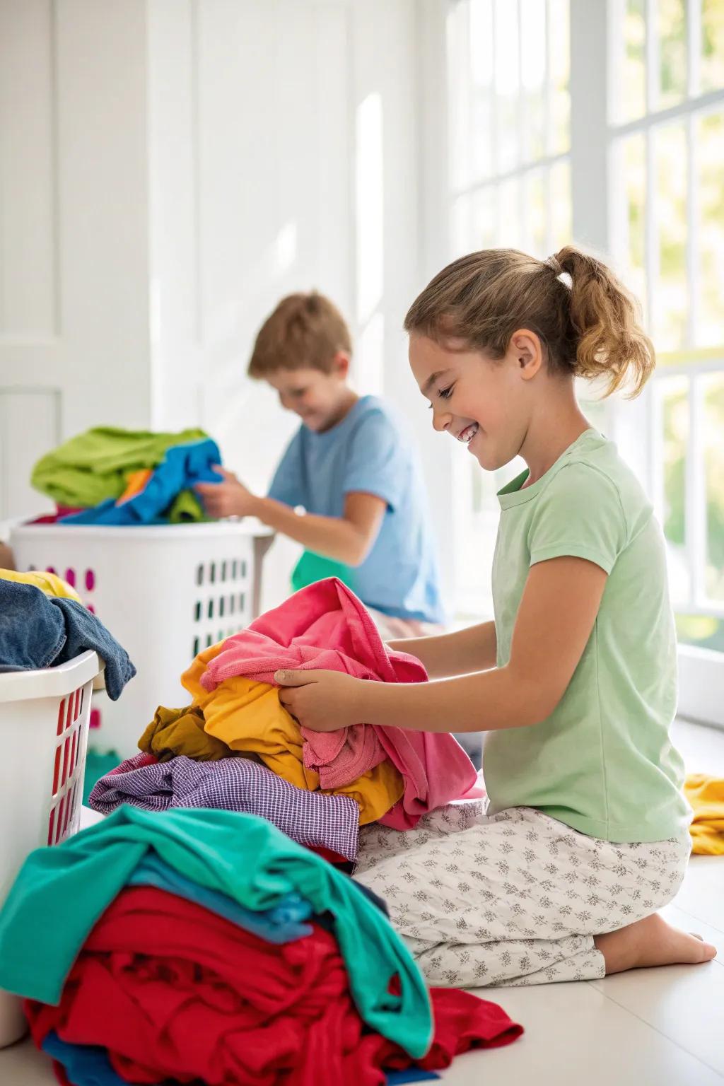 Transform laundry sorting into a vibrant educational activity.