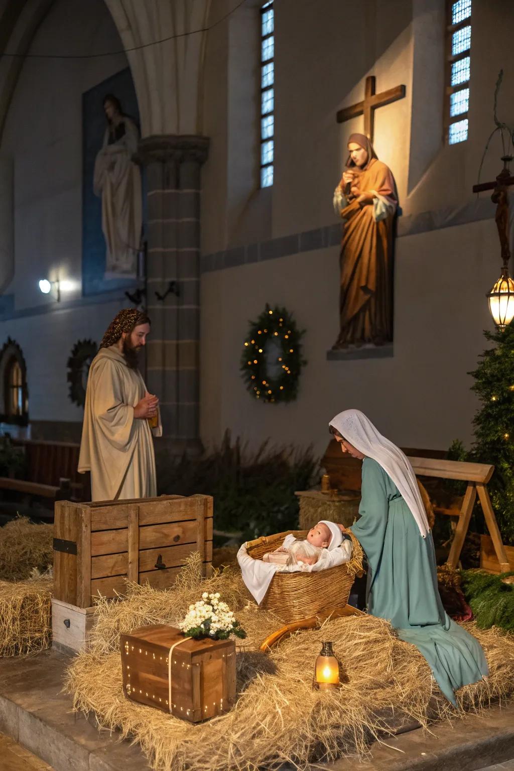 An exquisite nativity scene expertly captures the true meaning of Christmas.