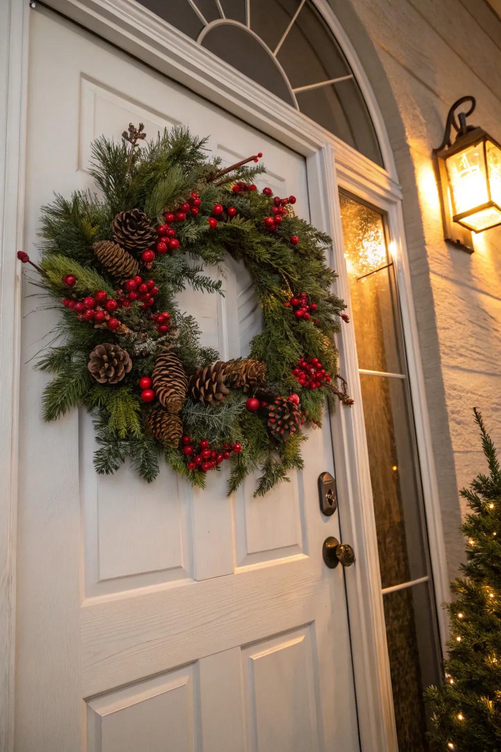 A wreath is a timeless way to welcome guests to your home.