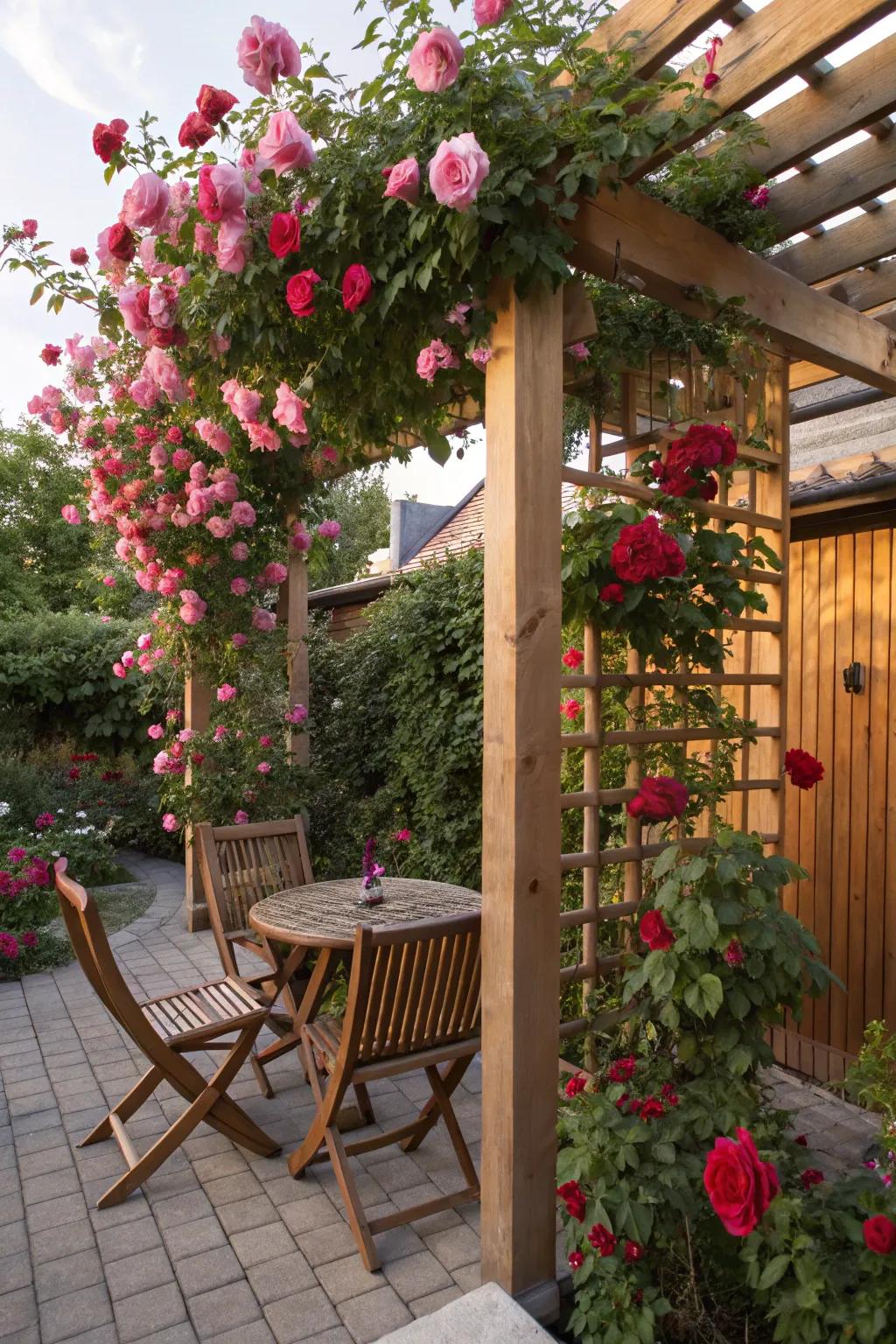 Trellises can transform any wall into a lush, blooming point of interest.
