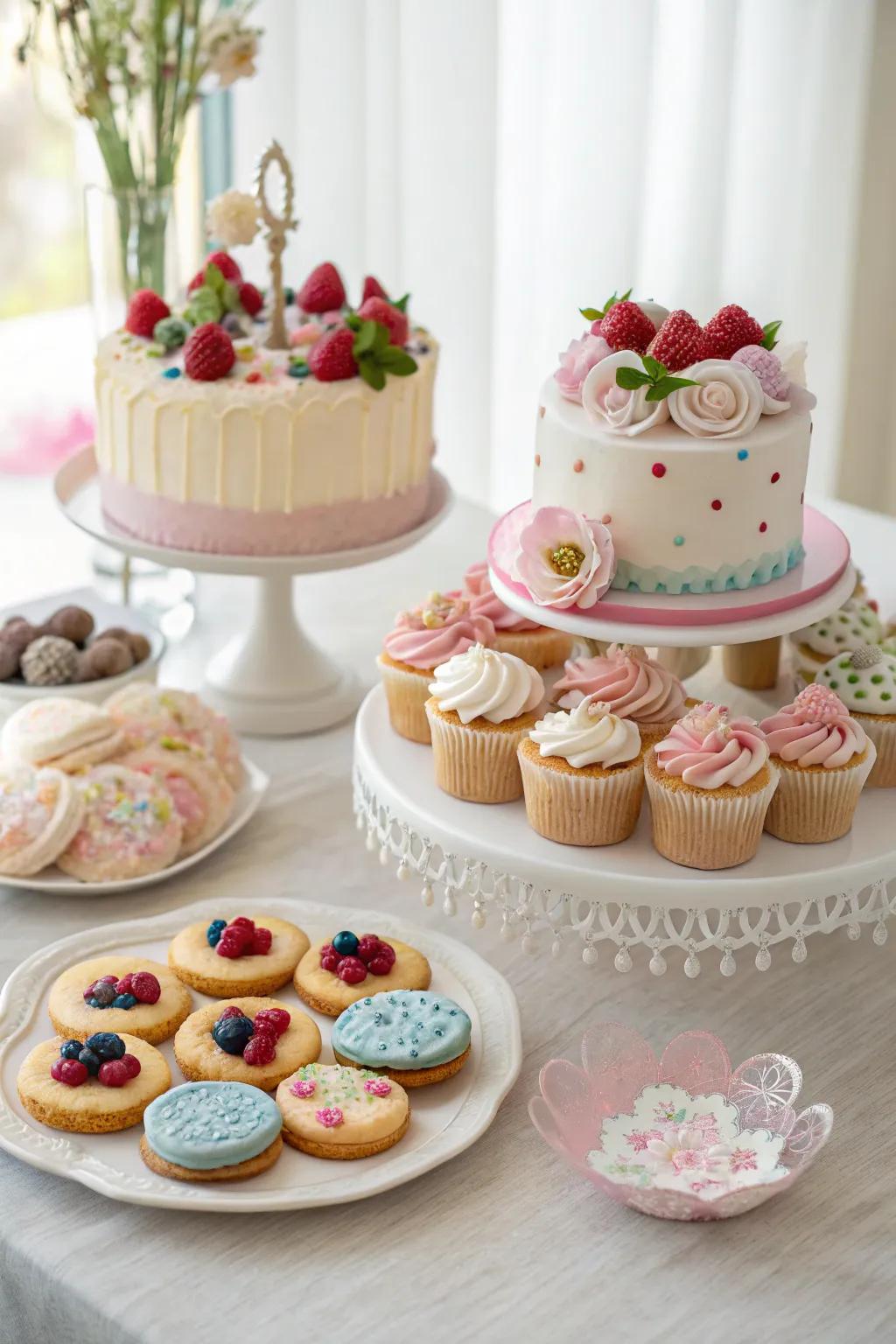 An irresistible dessert assortment catering to various preferences.