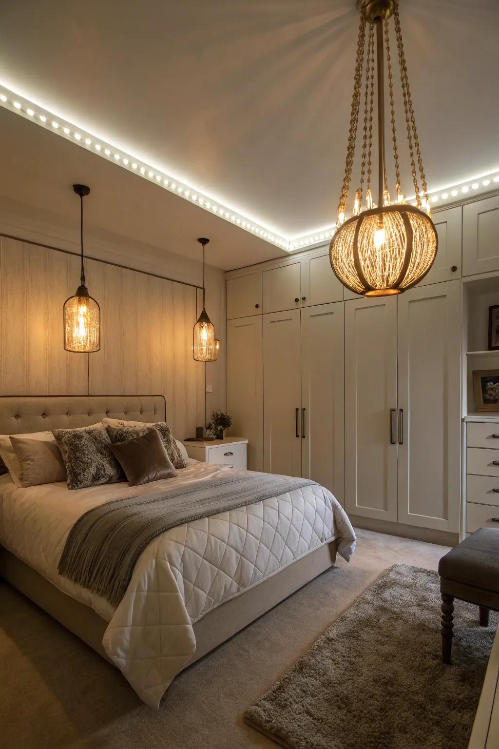 Inventive lighting designs set the perfect tone for relaxation.