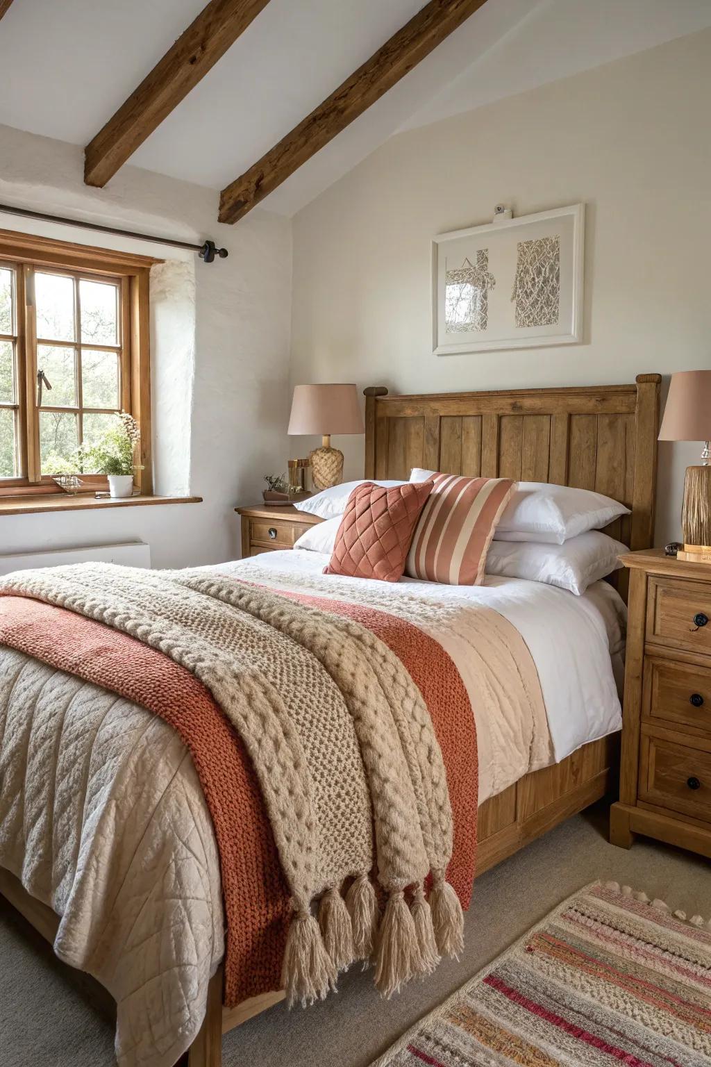 Levels of texture offer comfort and warmth.