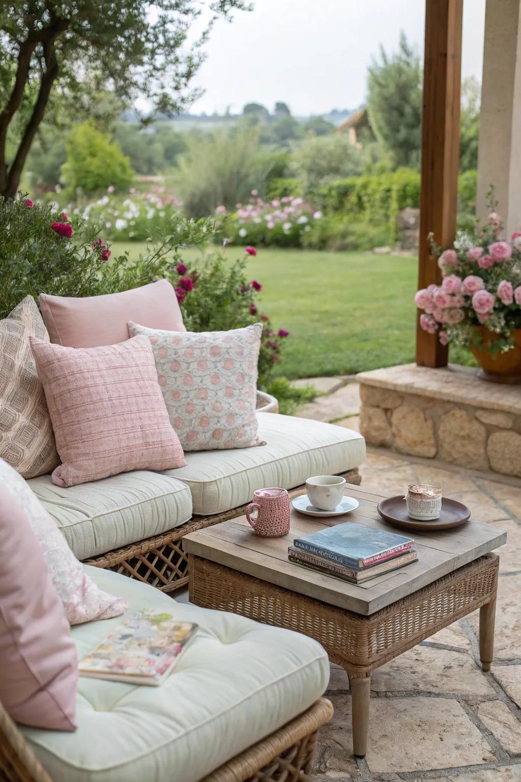 Comfortable seating invites you to linger longer.