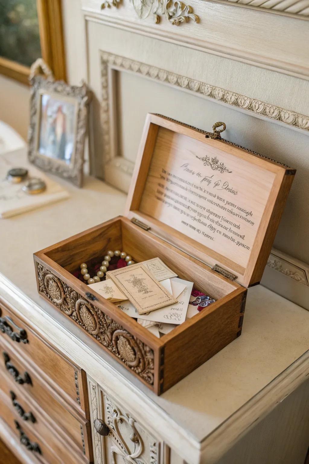 A memento chest brimming with memories leaves a lasting impression.