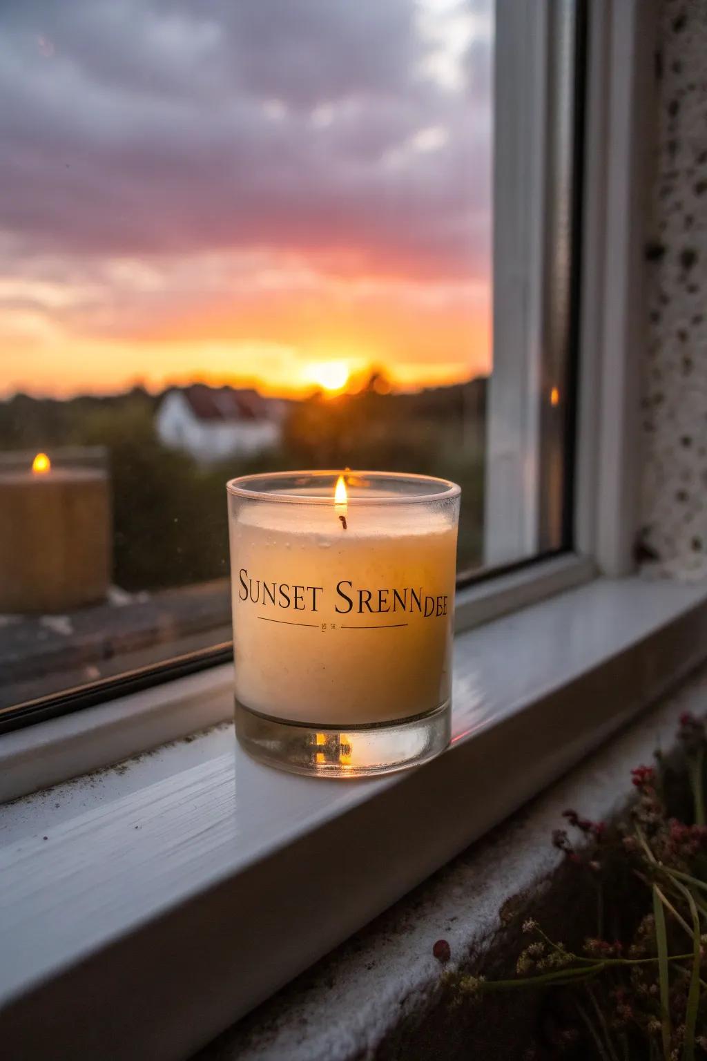Twilight Ballad Candle Casting a Warm Light