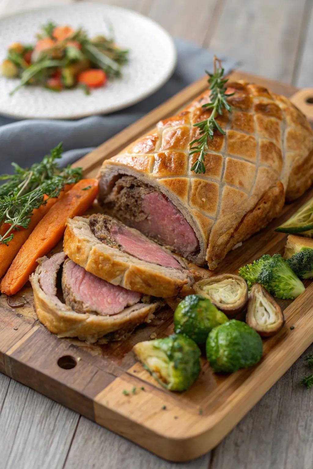 Beef Wellington, an extravagant dish ideal for December soirées.