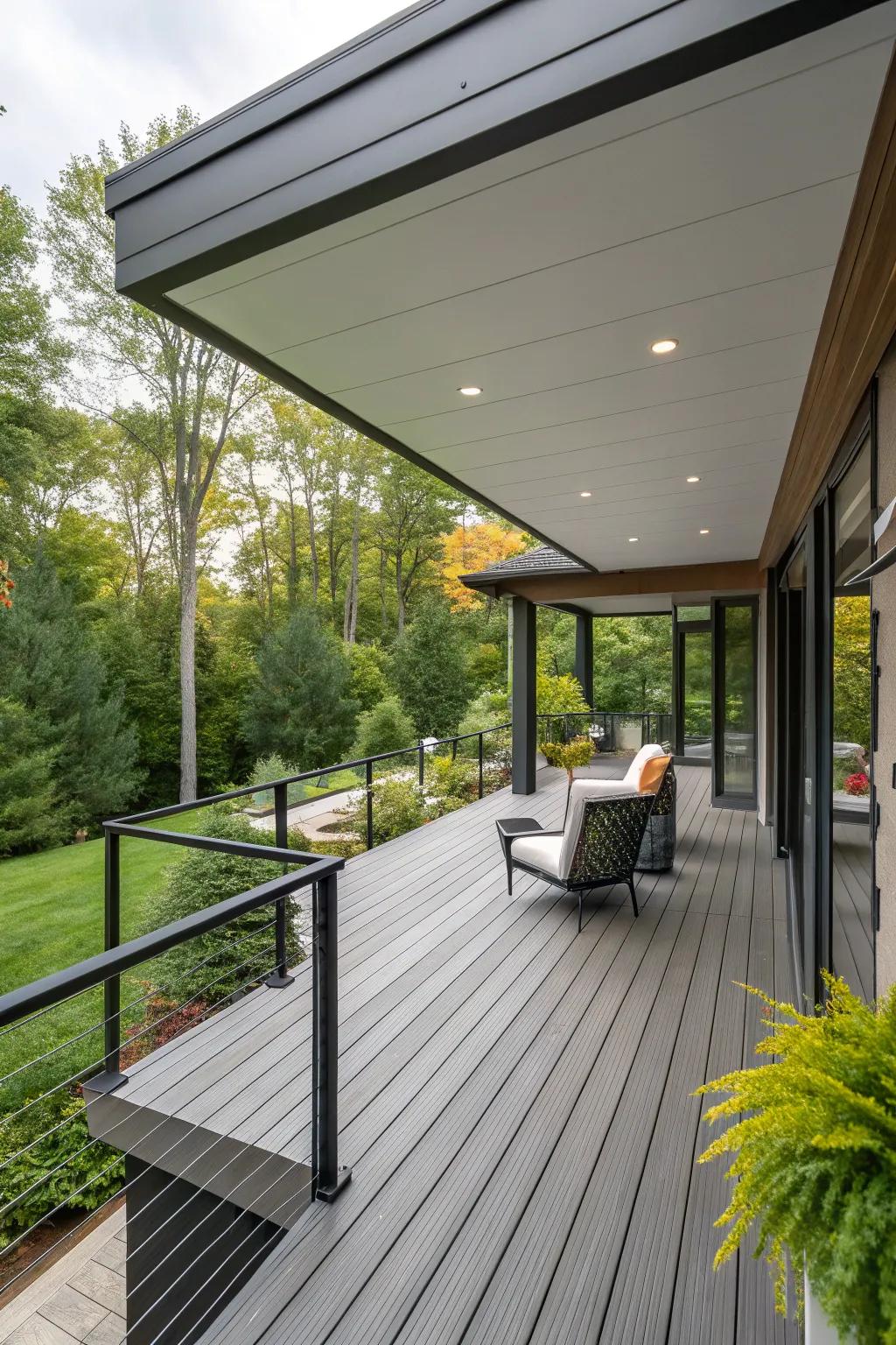 Composite fascia provides a sleek, low-maintenance finish.