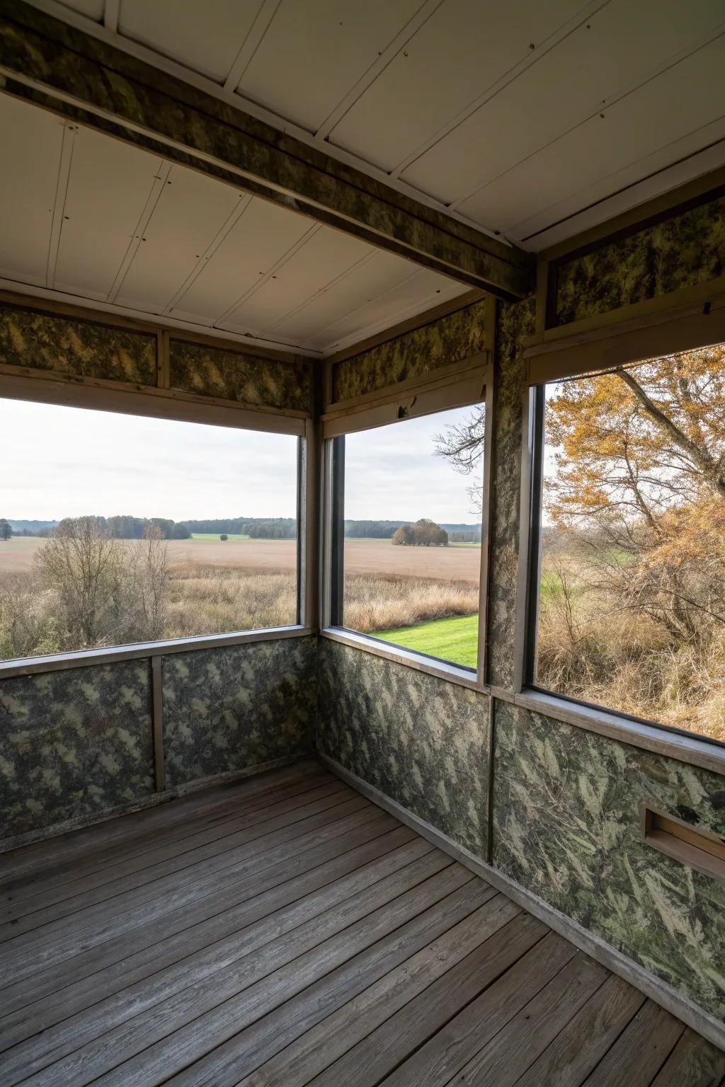 Strategically placed windows ensure you never miss a moment of action outside.