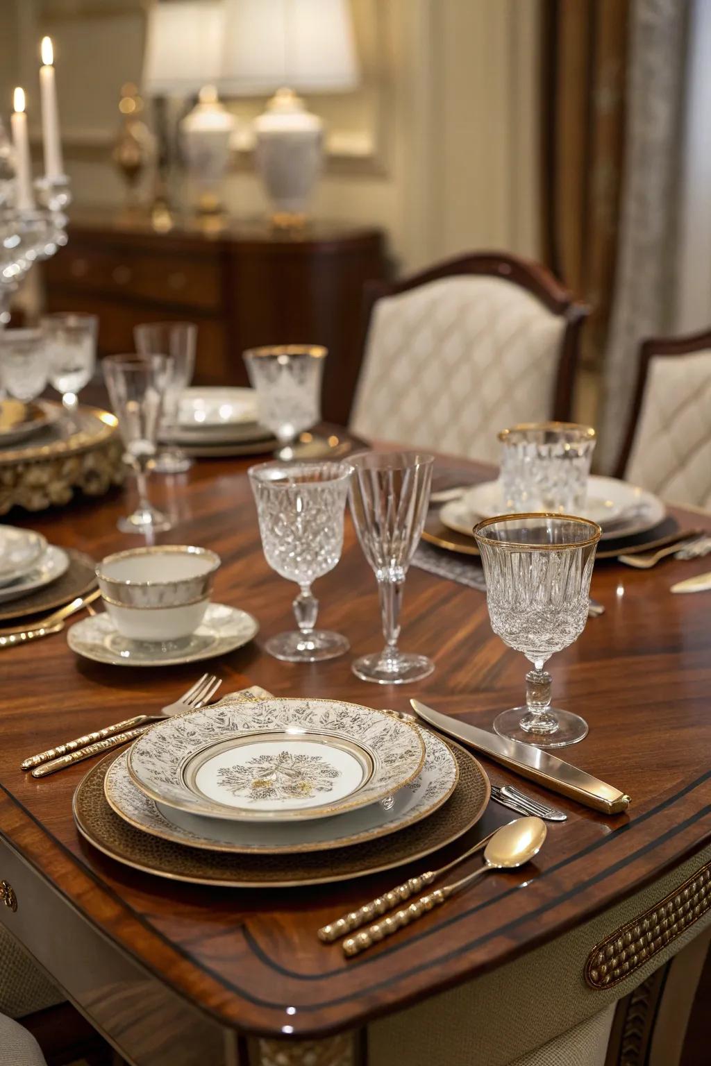 Chestnut finish imparts an air of enduring sophistication.