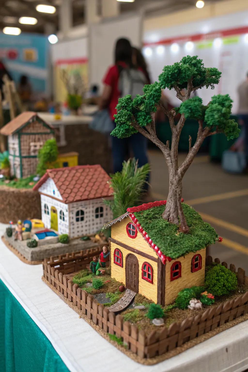 An imaginative Golu arrangement fashioned from repurposed materials.