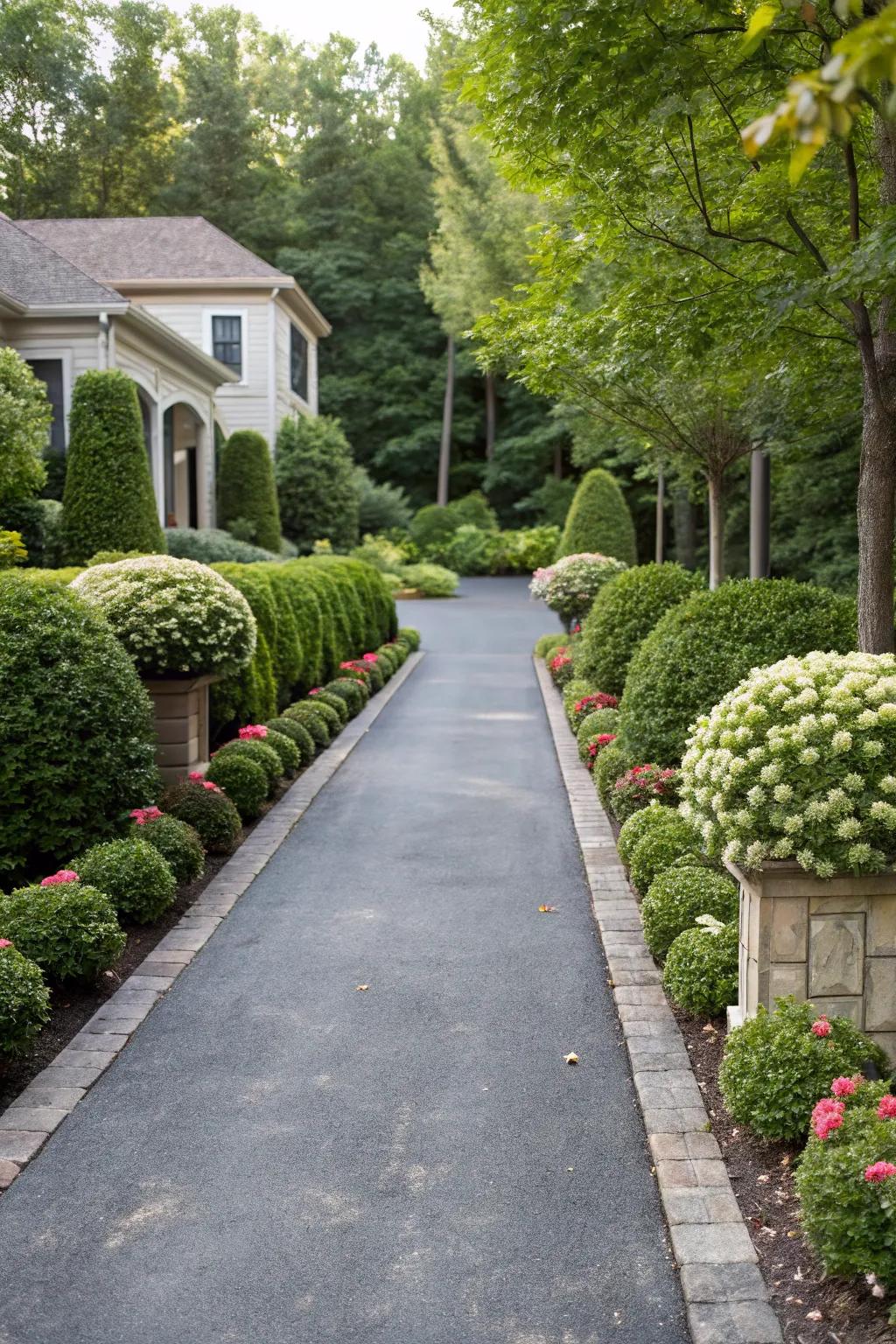 Harmonious planting schemes deliver a balanced and formal aesthetic.