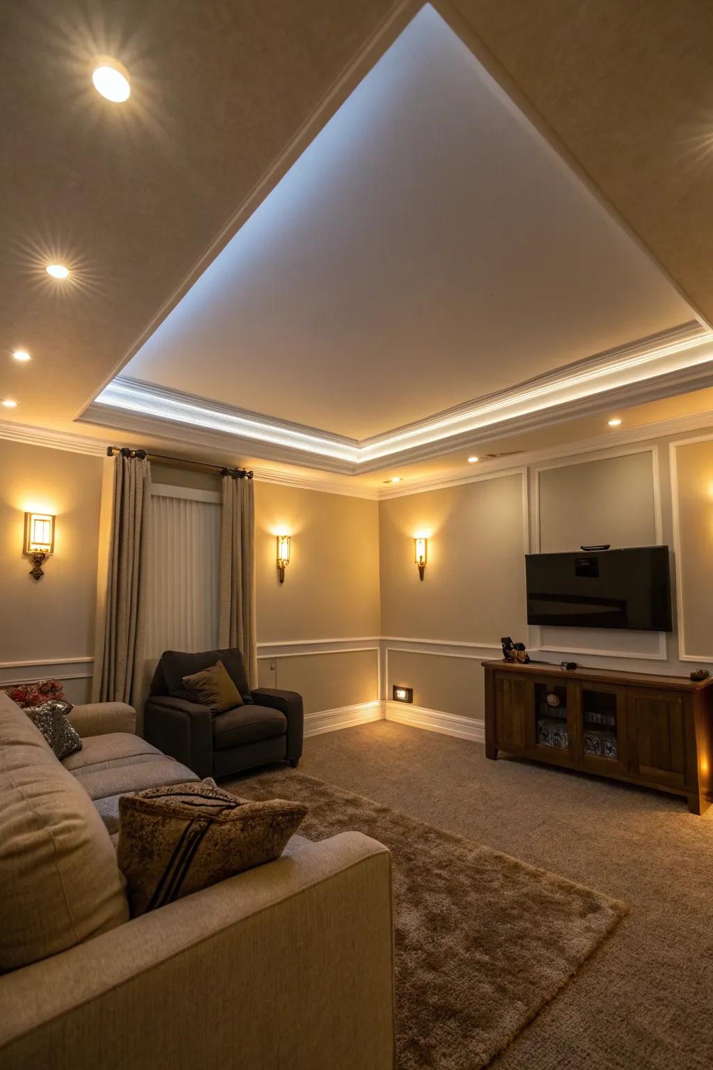 Roofs are transformed into ambient lighting features with LED accents.